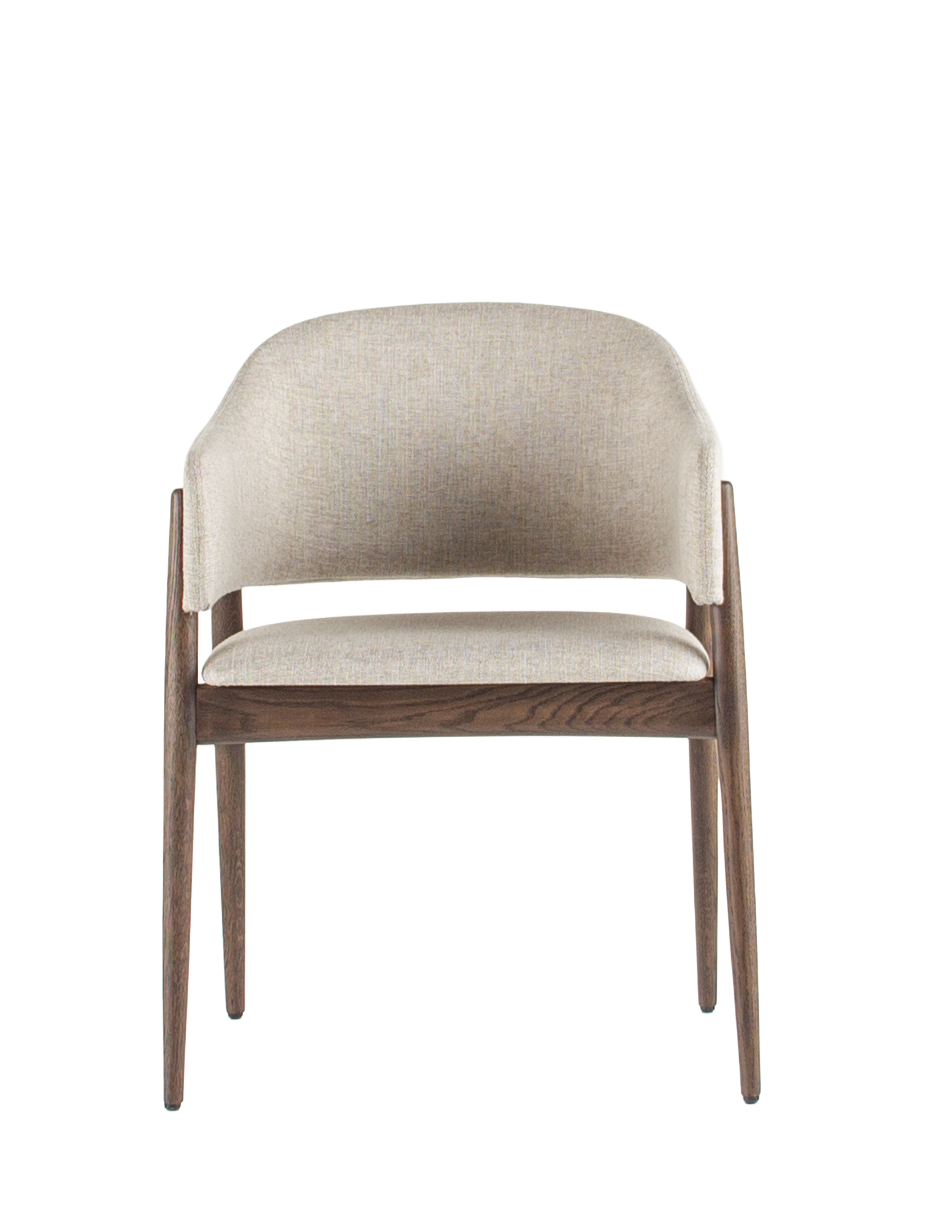 Armstoel eik/stoffen zitting - pure heban