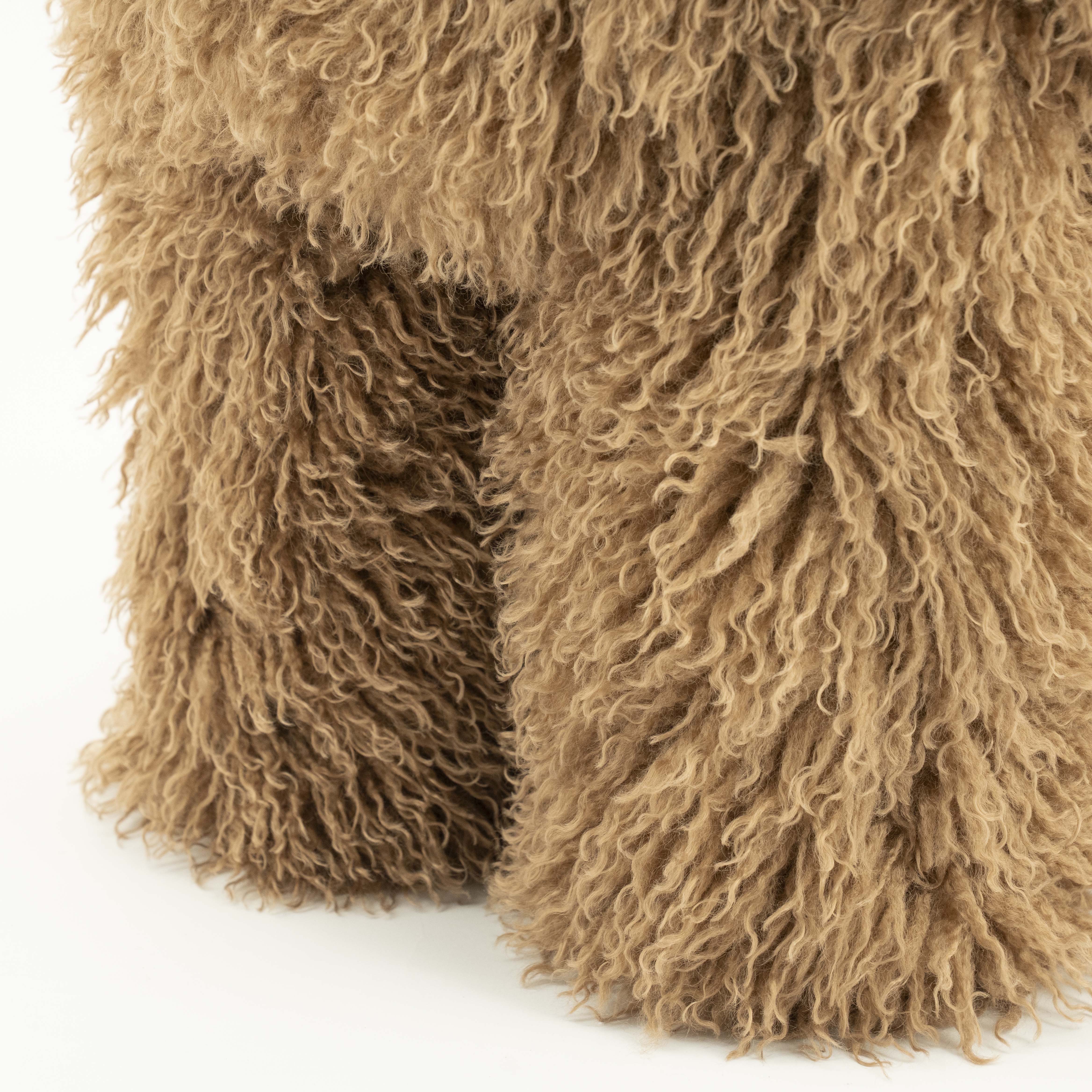 Poef diam.40cm - bruin