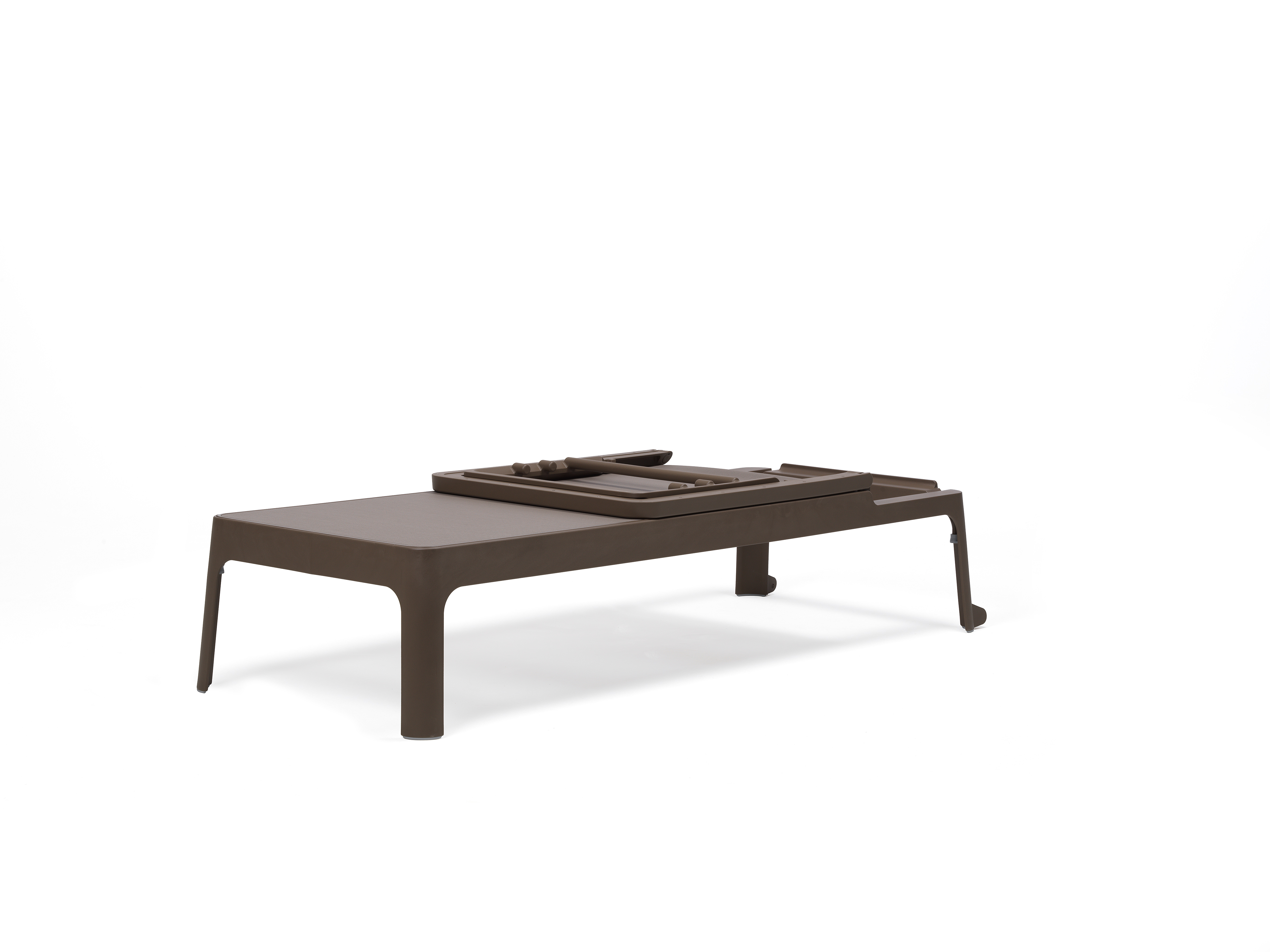 Ligbed met verstelbare rug - tobacco