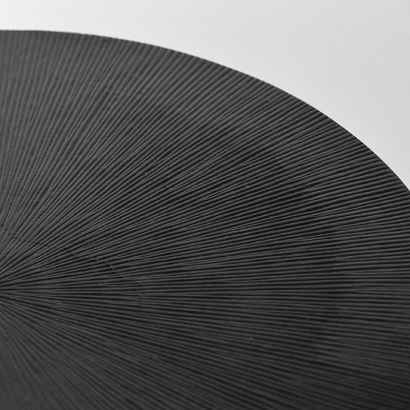 Salontafel - dia.60cm - zwart metaal