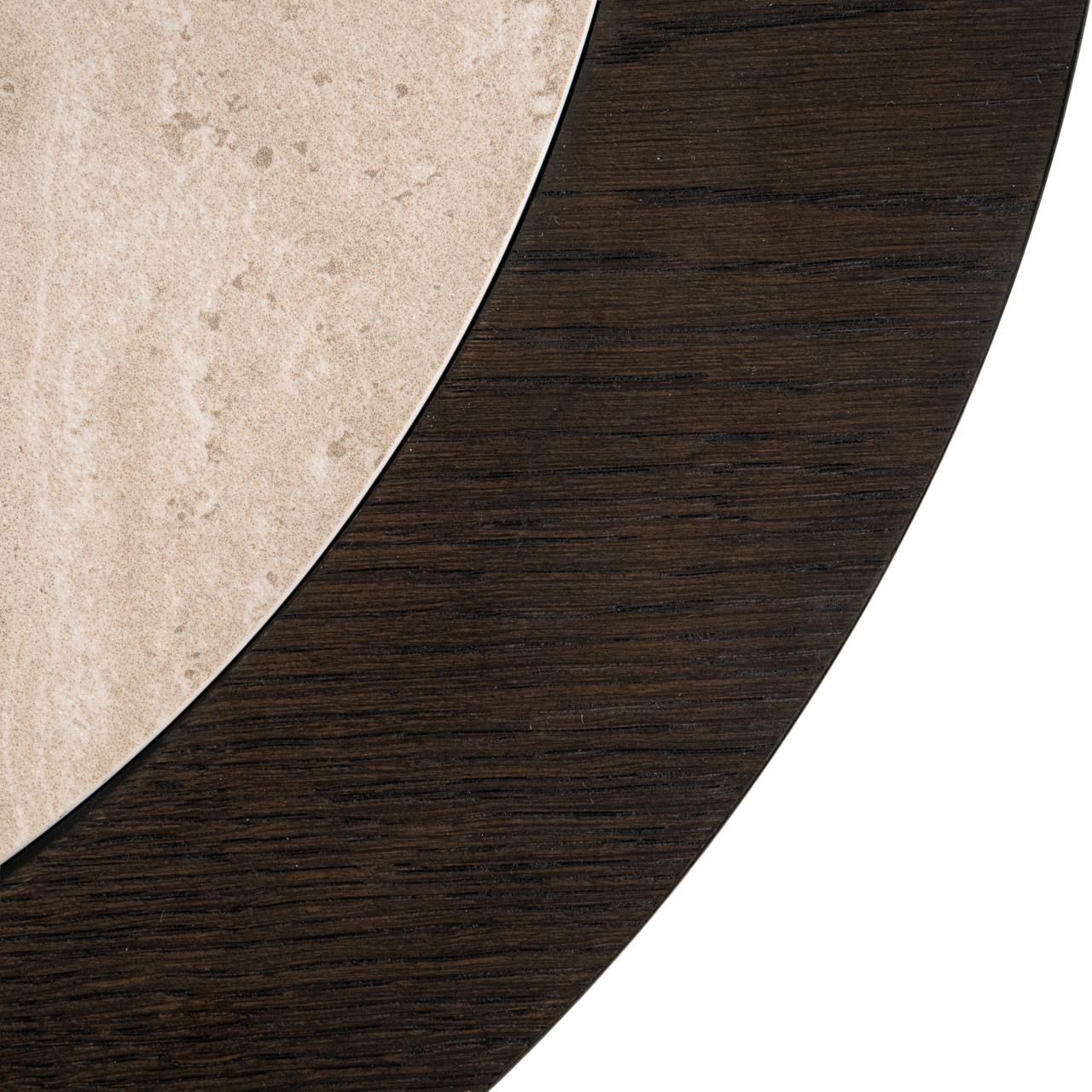 Bijzettafel Nando diam.60cm - oak veneer/ceramic