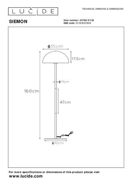 Vloerlamp Siemon - zwart