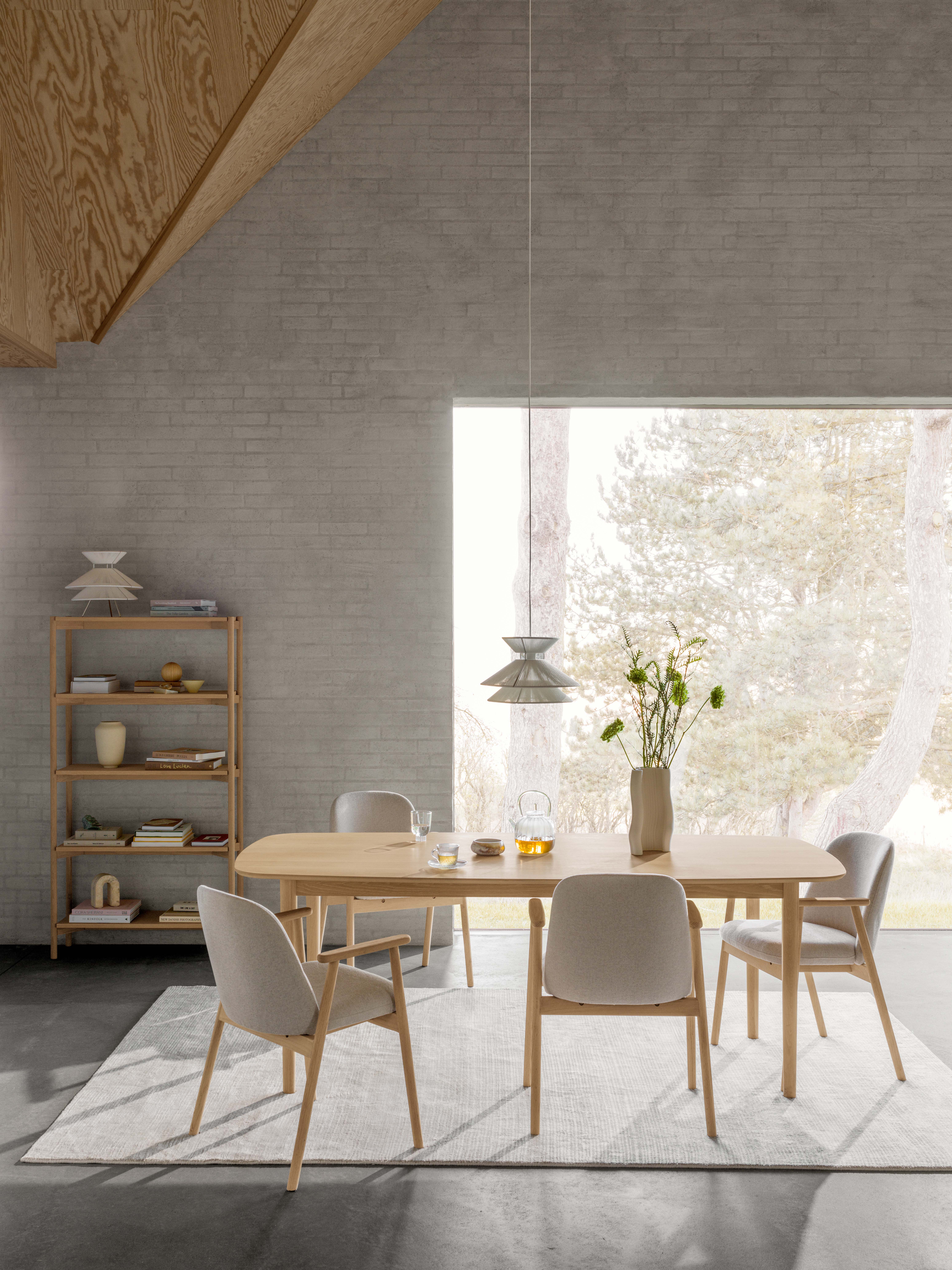 Eettafel 210x100cm - oak white pigmented