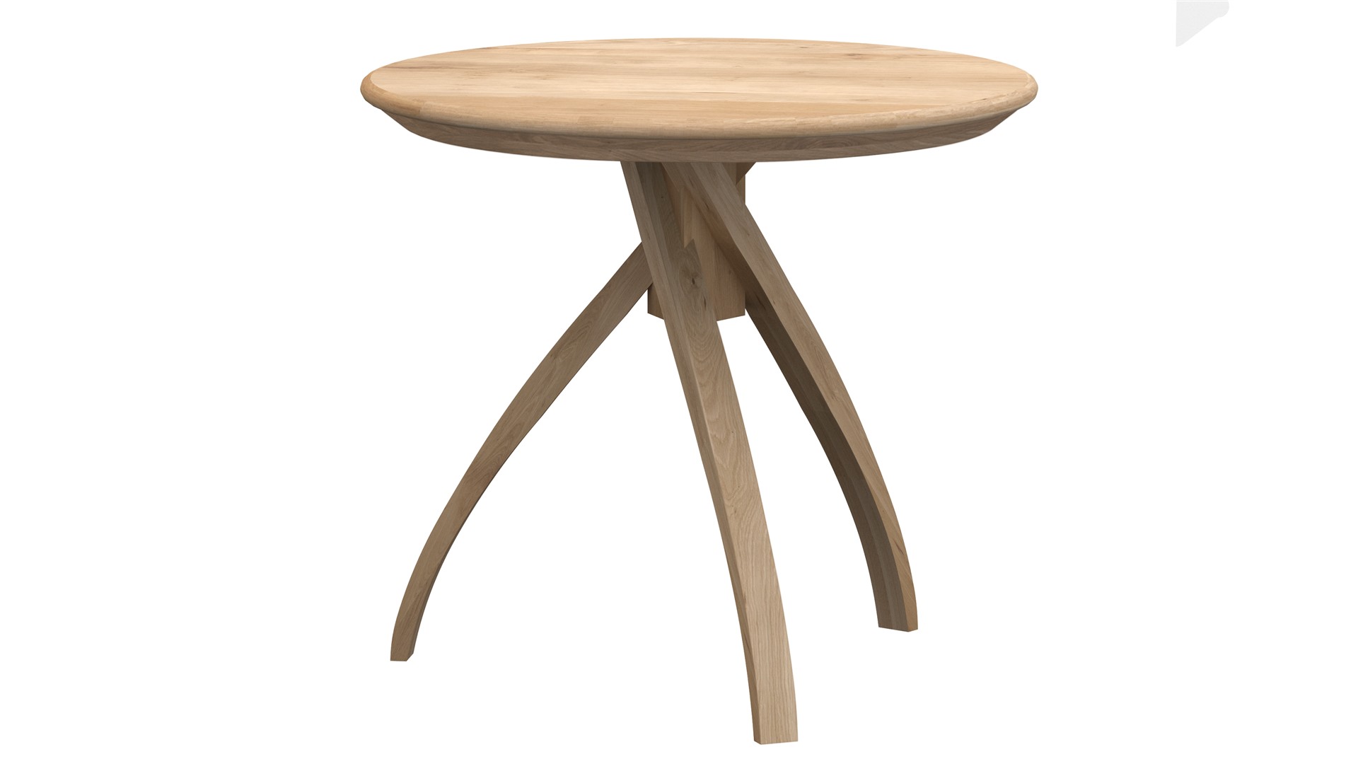 Bijzettafel Twist dia. 46cm - Naturel teak