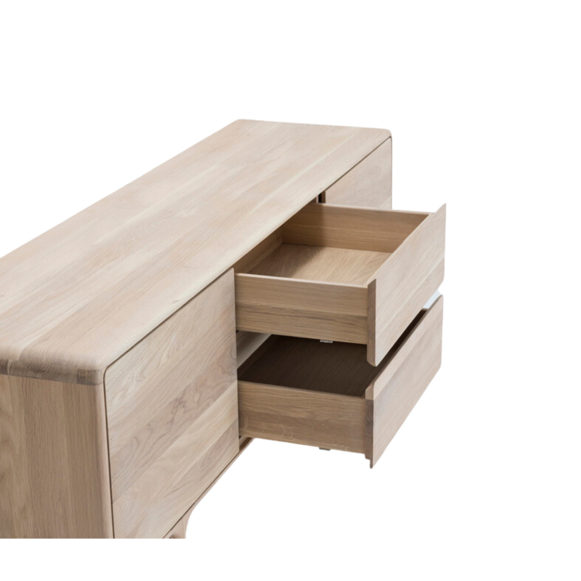 Dressoir Fawn met 2 deuren en 2 lades - White eiken