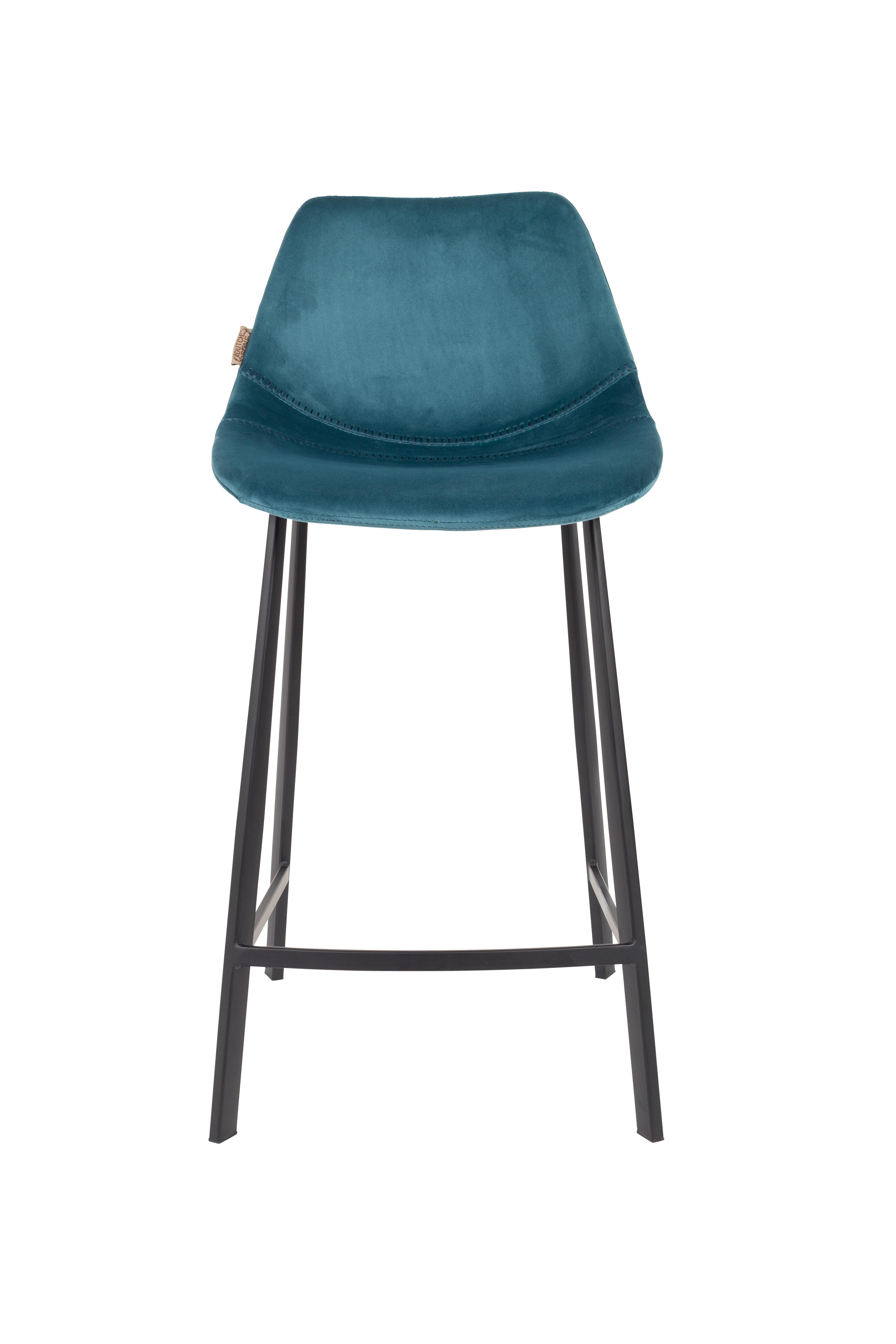 Counterstoel Franky in velvet 65cm - Petrol blauw