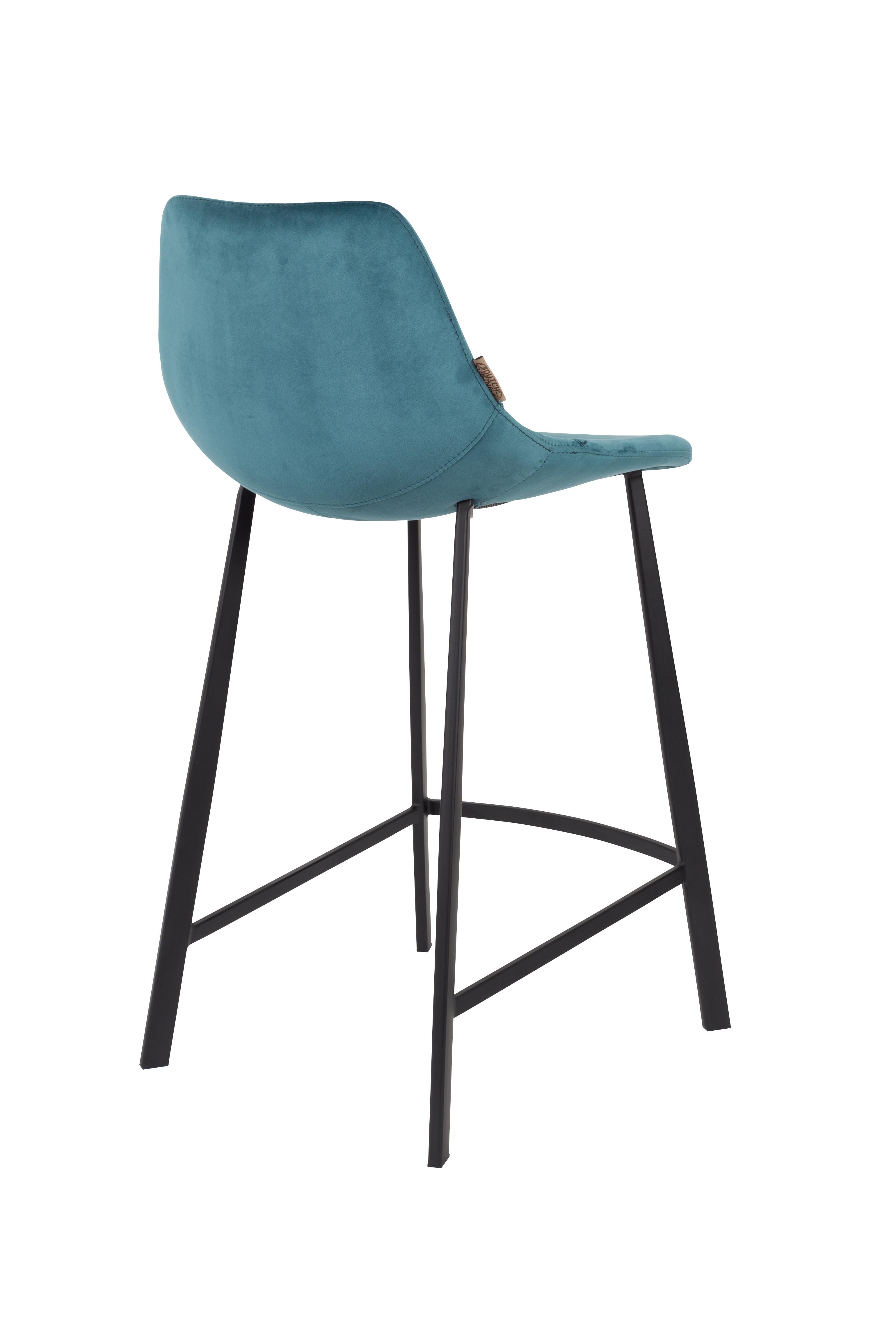 Counterstoel Franky in velvet 65cm - Petrol blauw