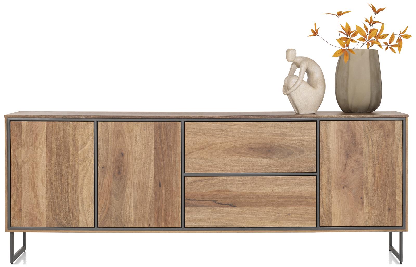 Dresssoir Trapani 240cm in fineerhout - smoked