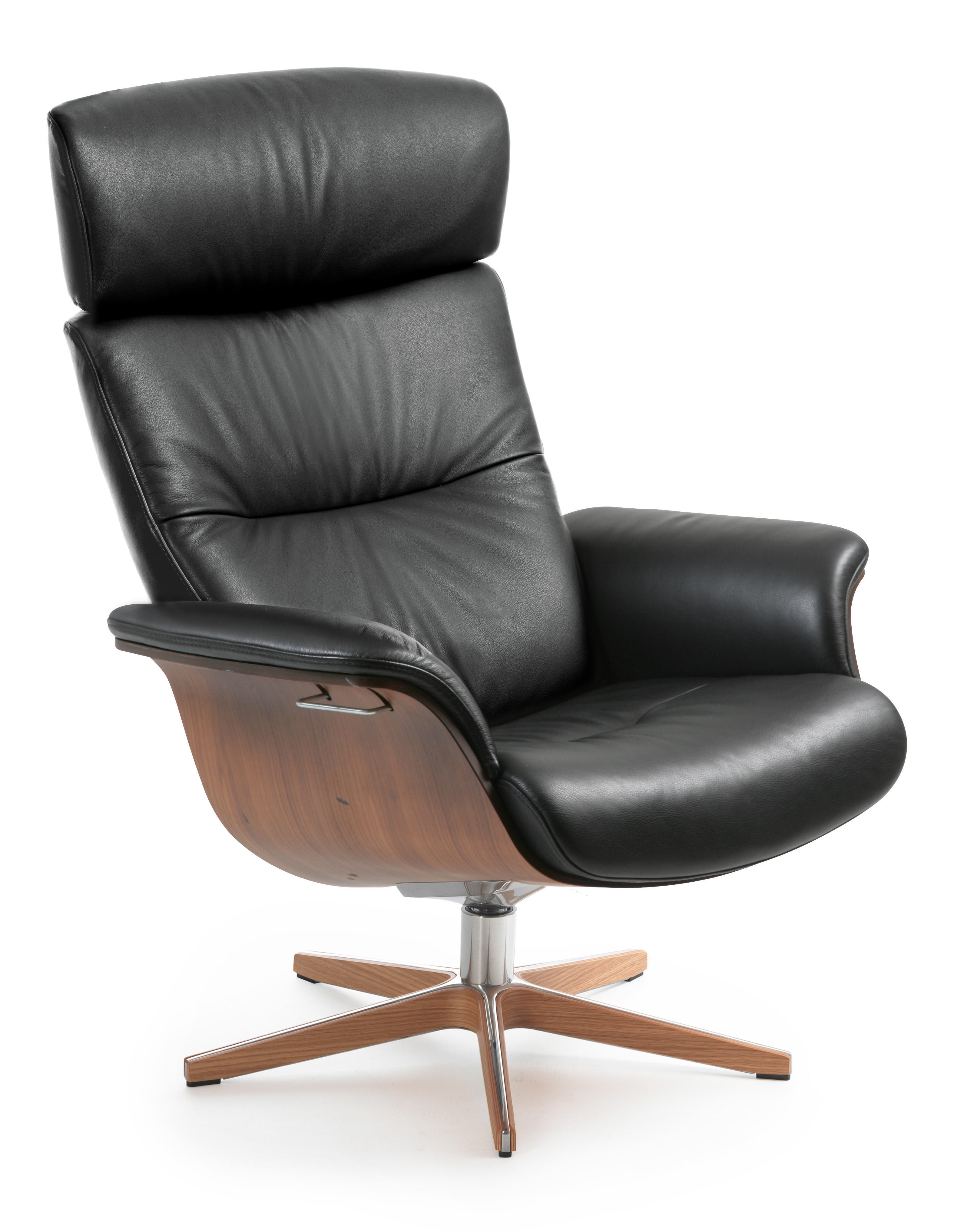 Relaxzetel Puzzle in leder - zwart/bruin