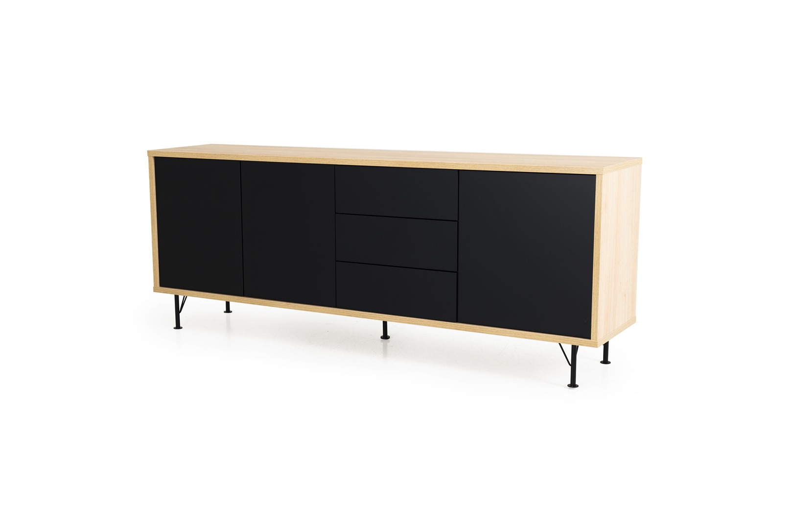 Dressoir Flow 206cm 3 deuren, 3 laden