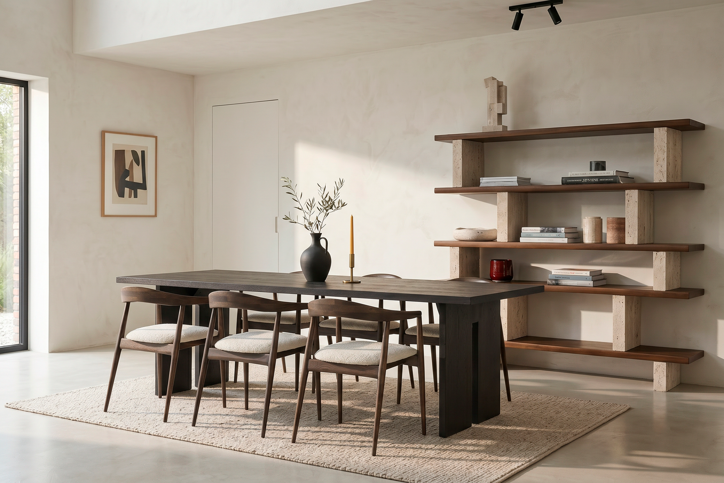Eettafel 260x100cm -eik zwart