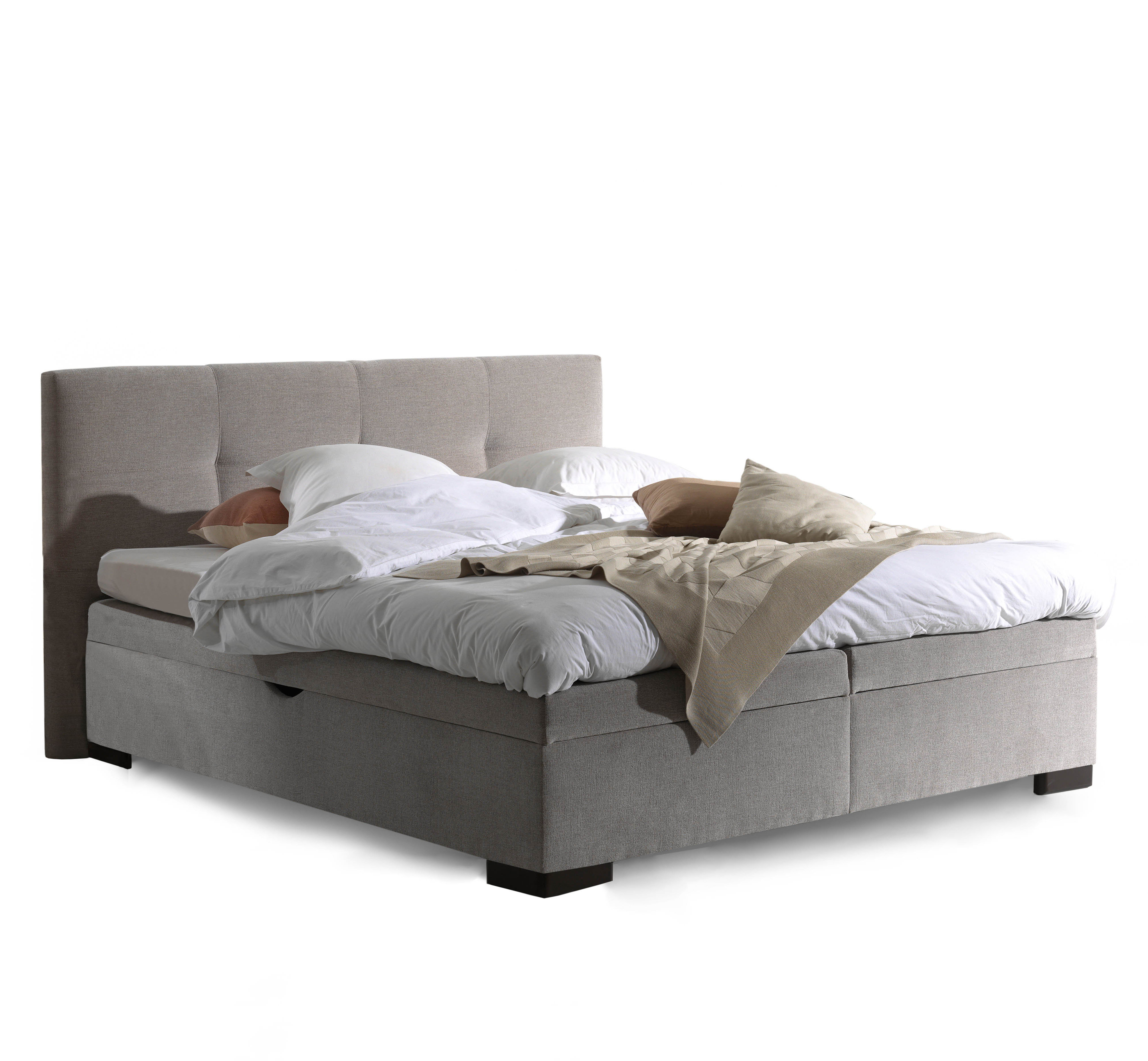 Boxspring met opbergruimte 160x200cm (excl. matras) - grijs