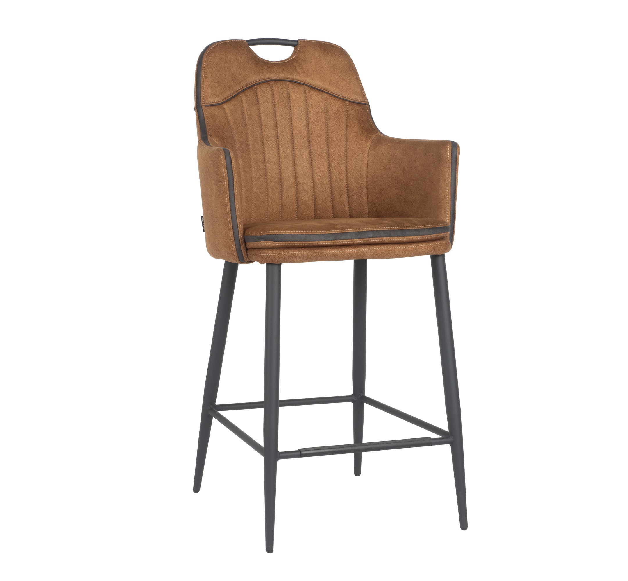 Barstoel met handvat - cognac