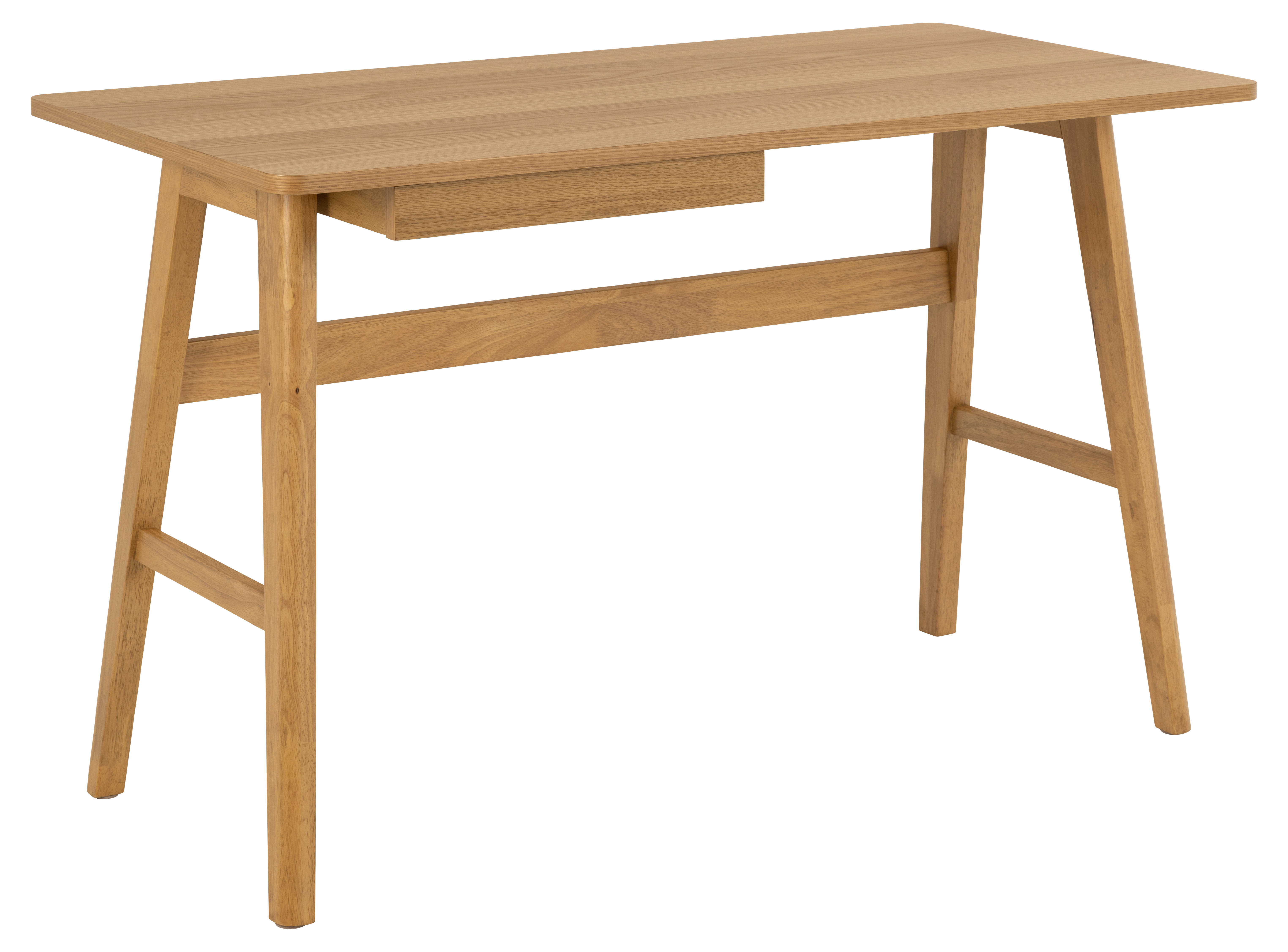Houten bureau met lade 120x60cm - natuur eiken