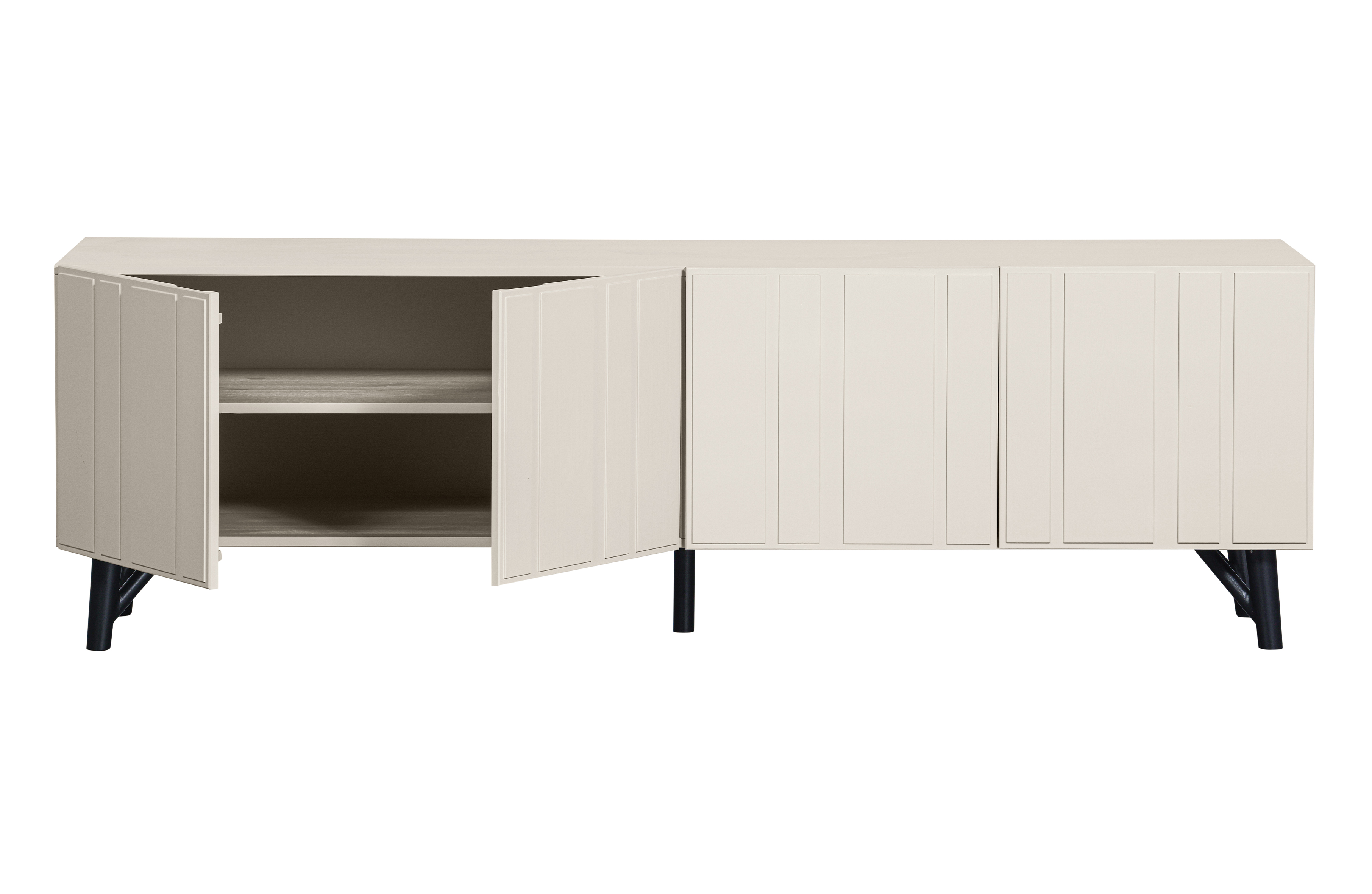 Tv-meubel Miller met 4 deuren - wit