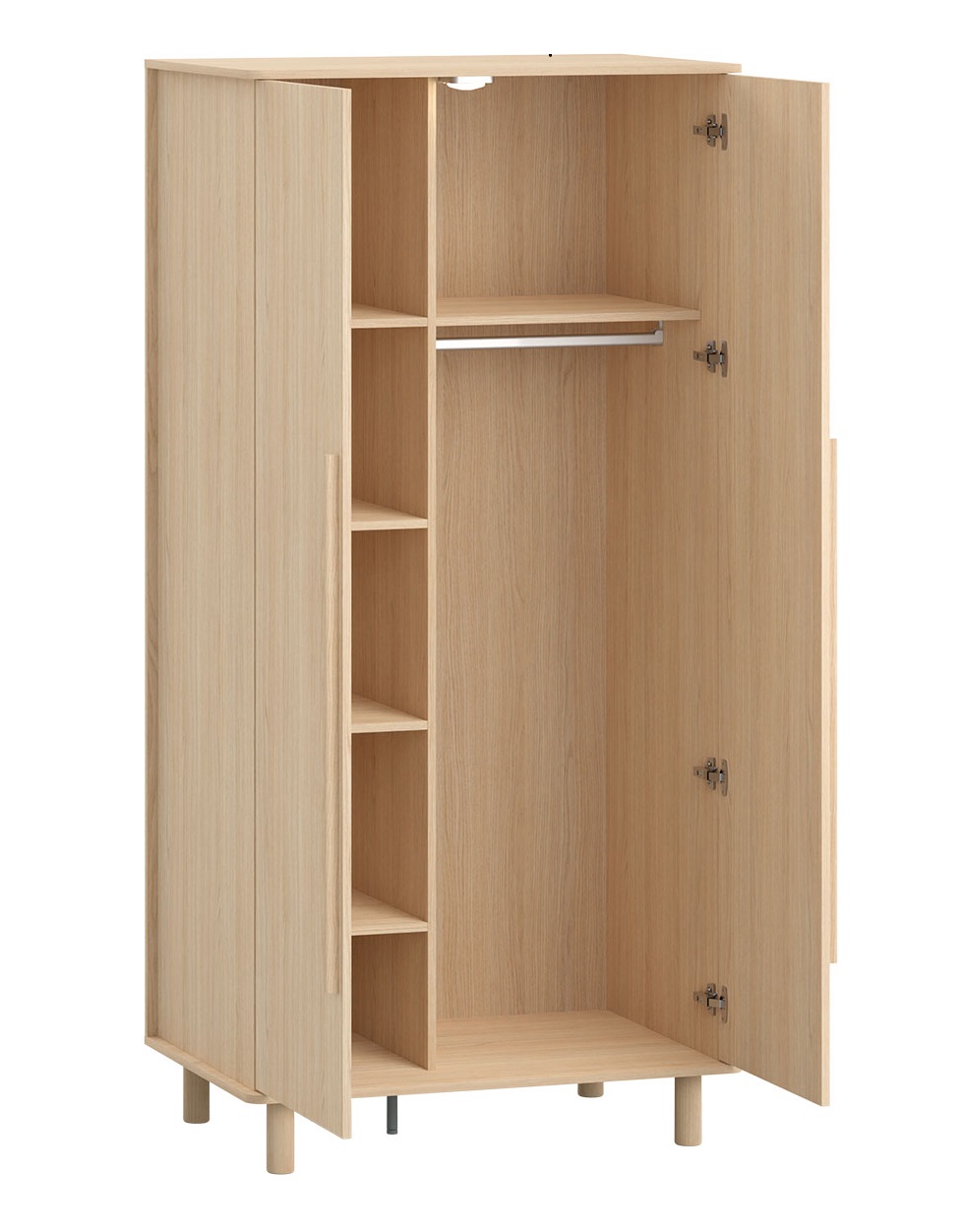 Draaideurkast 97x200cm - natuur eiken
