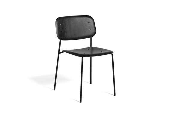Stoel Soft Edge 40 - black stained oak/powdercoated steel