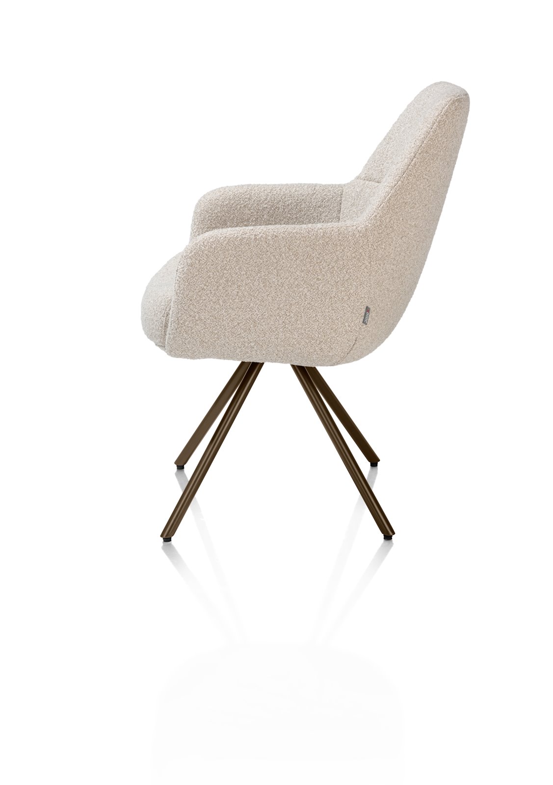 Draaibare armstoel Mavis - beige/steelbrown