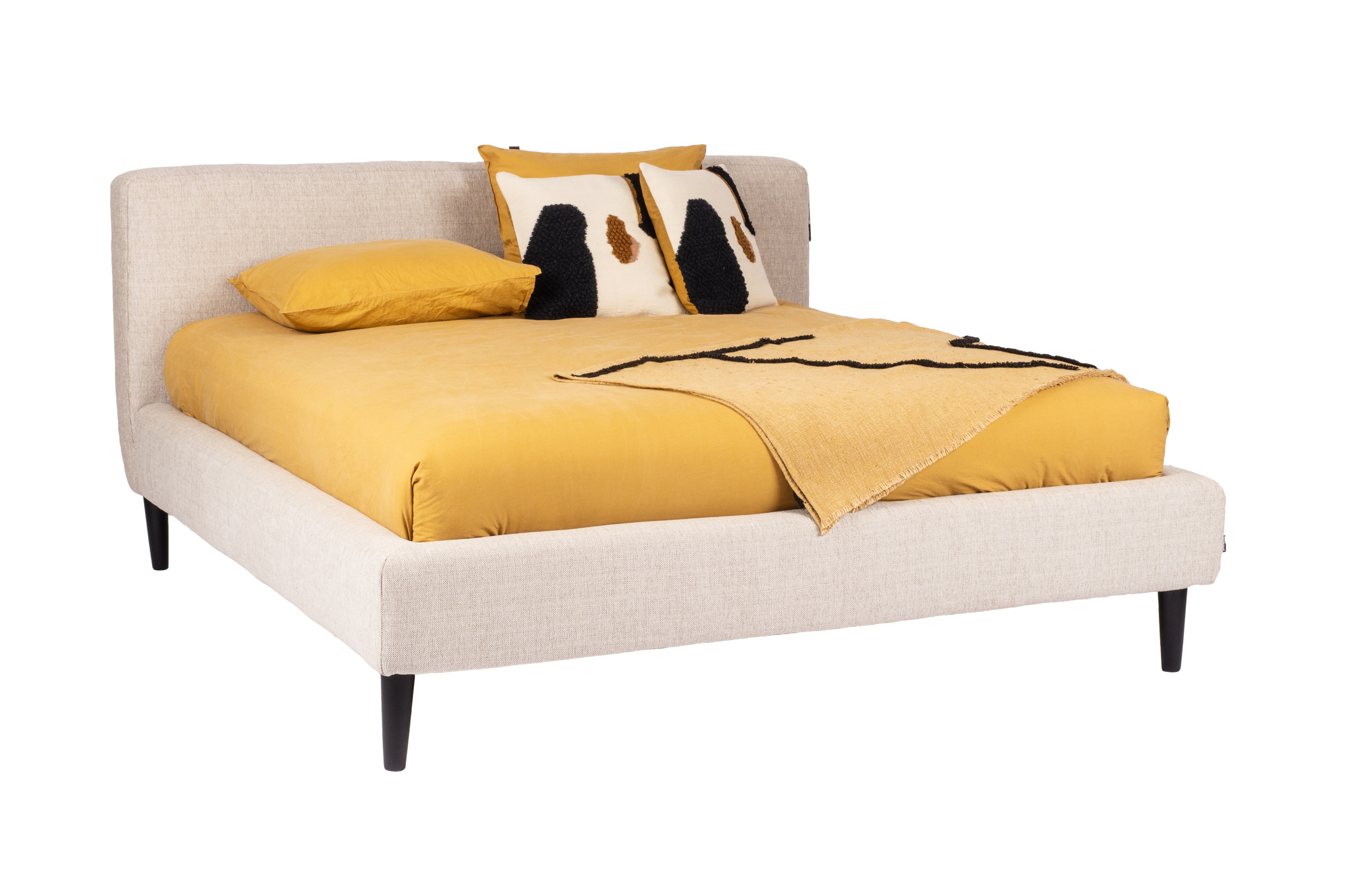 Gestoffeerd bedkader 140x200cm - beige