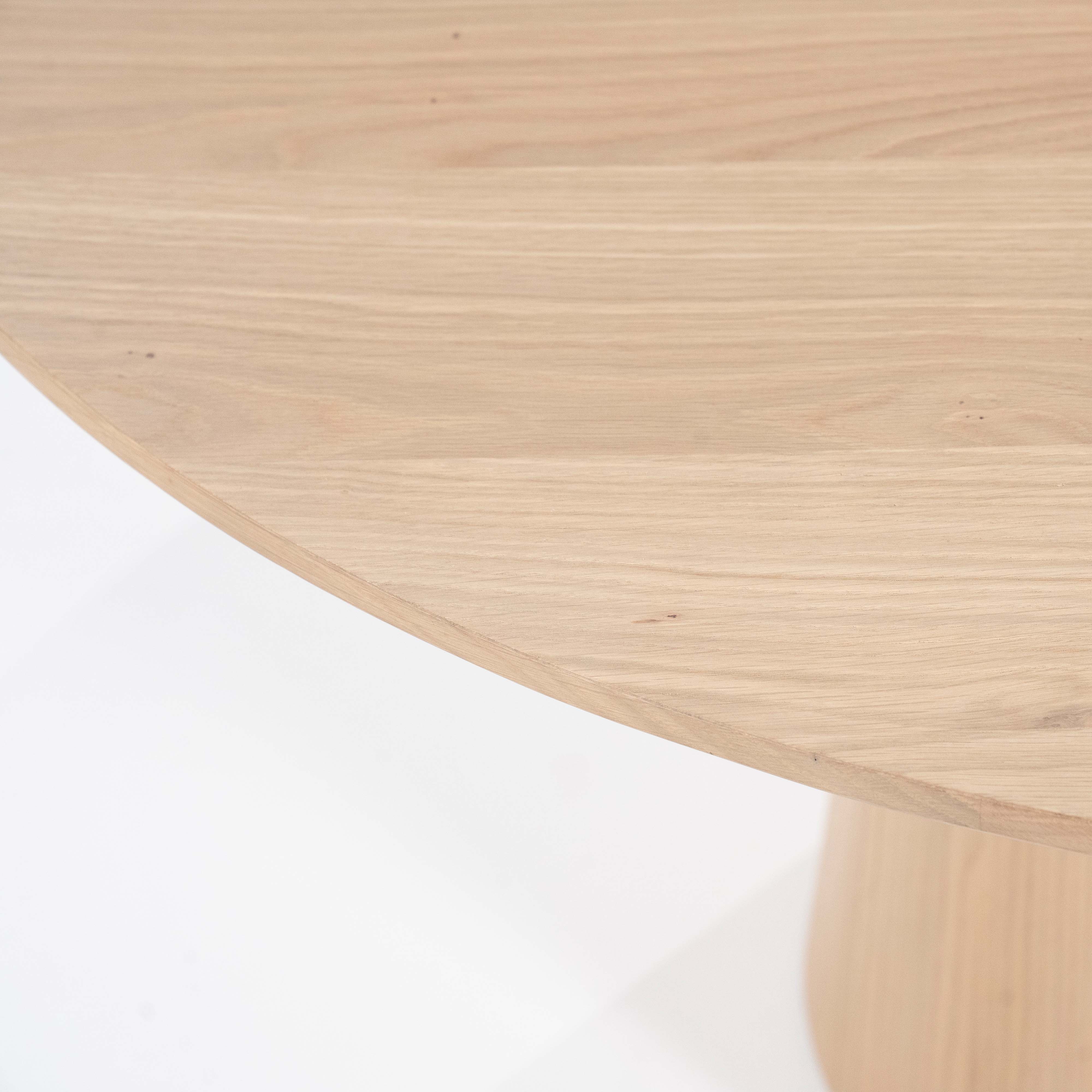Ronde houten eettafel dia. 130cm - natuur eiken