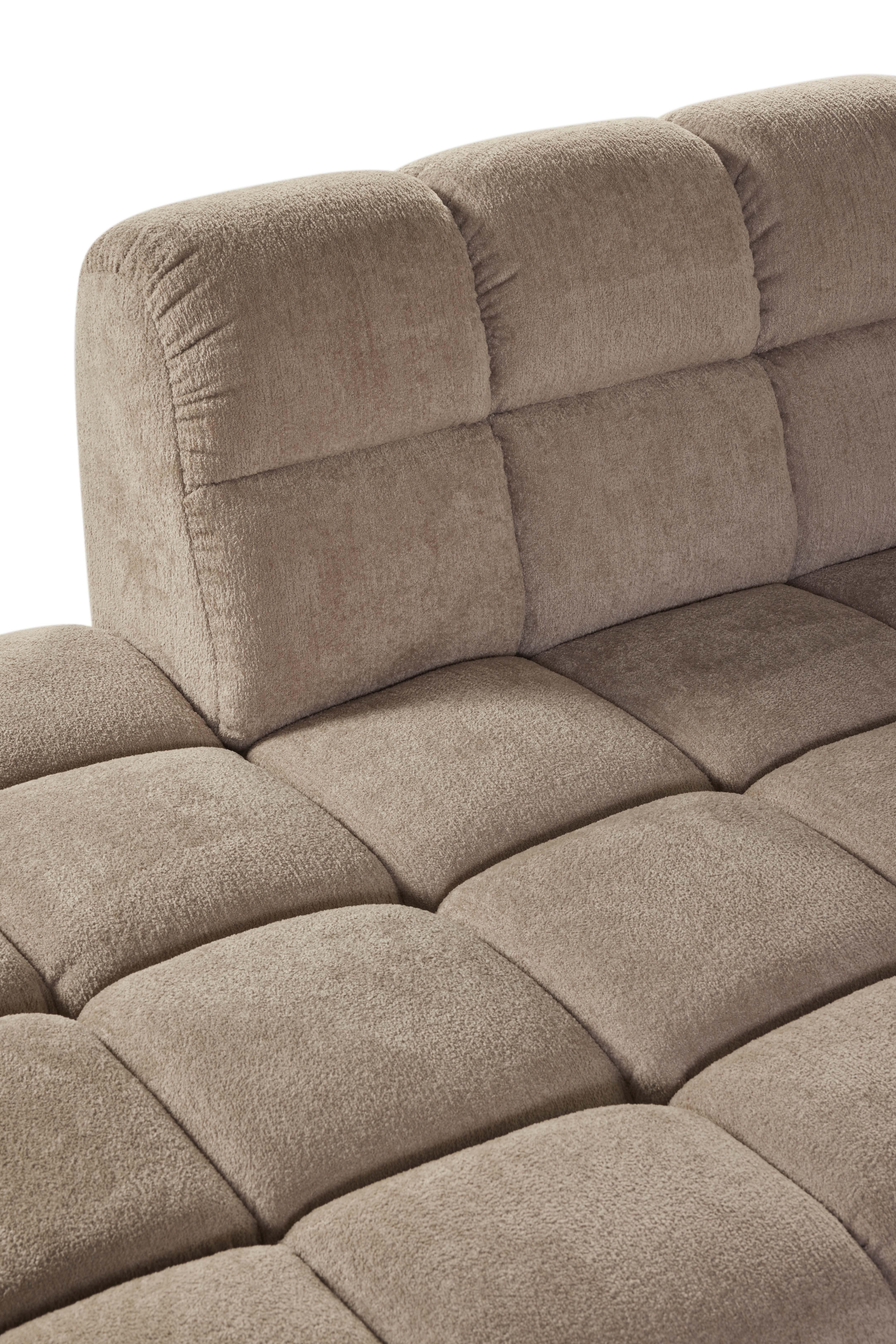 Hoeksalon U-vorm met longchair en ottoman (links) - Sino beige