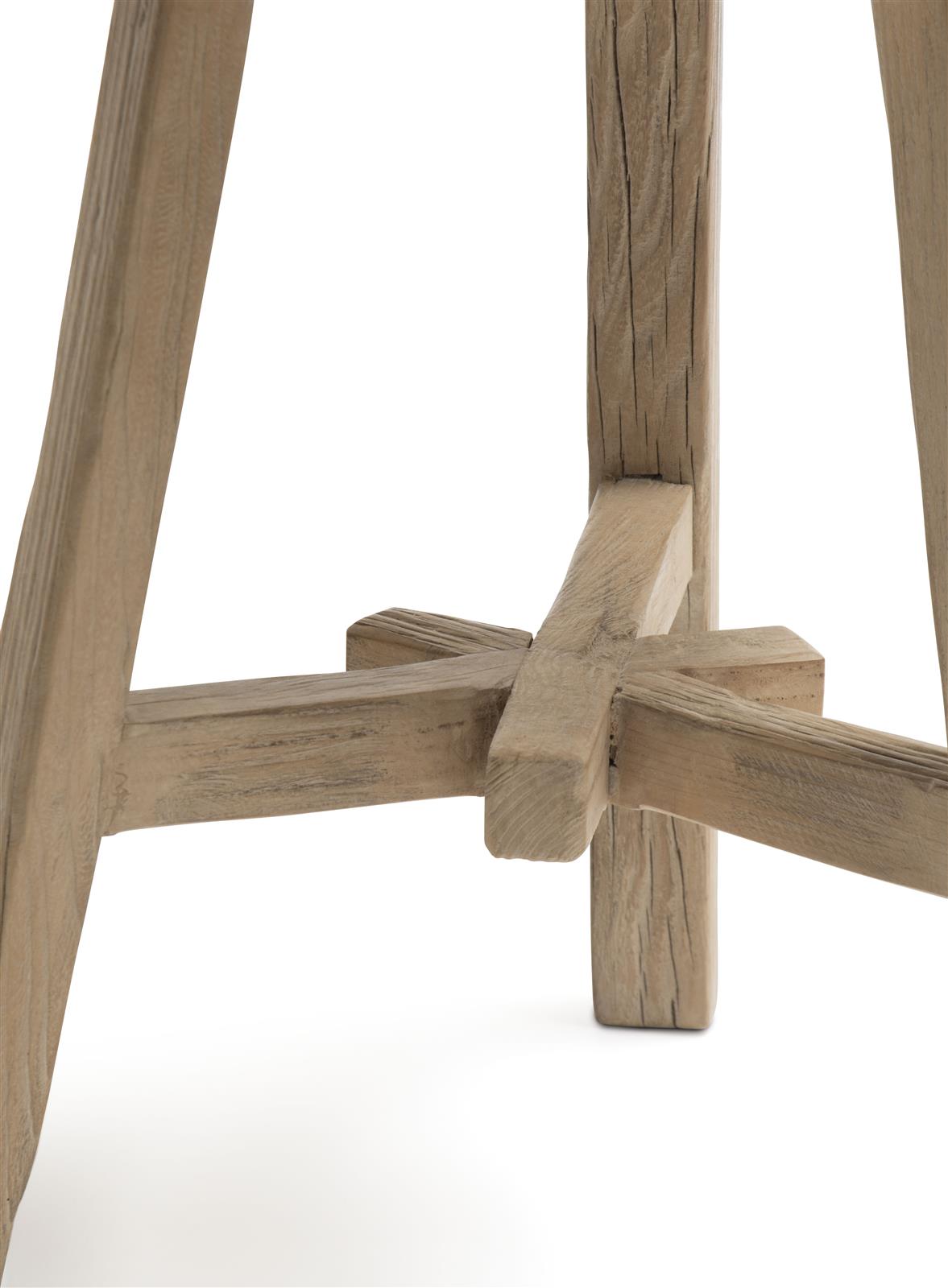Houten krukje Mex dia. 32cm - natuur iepenhout