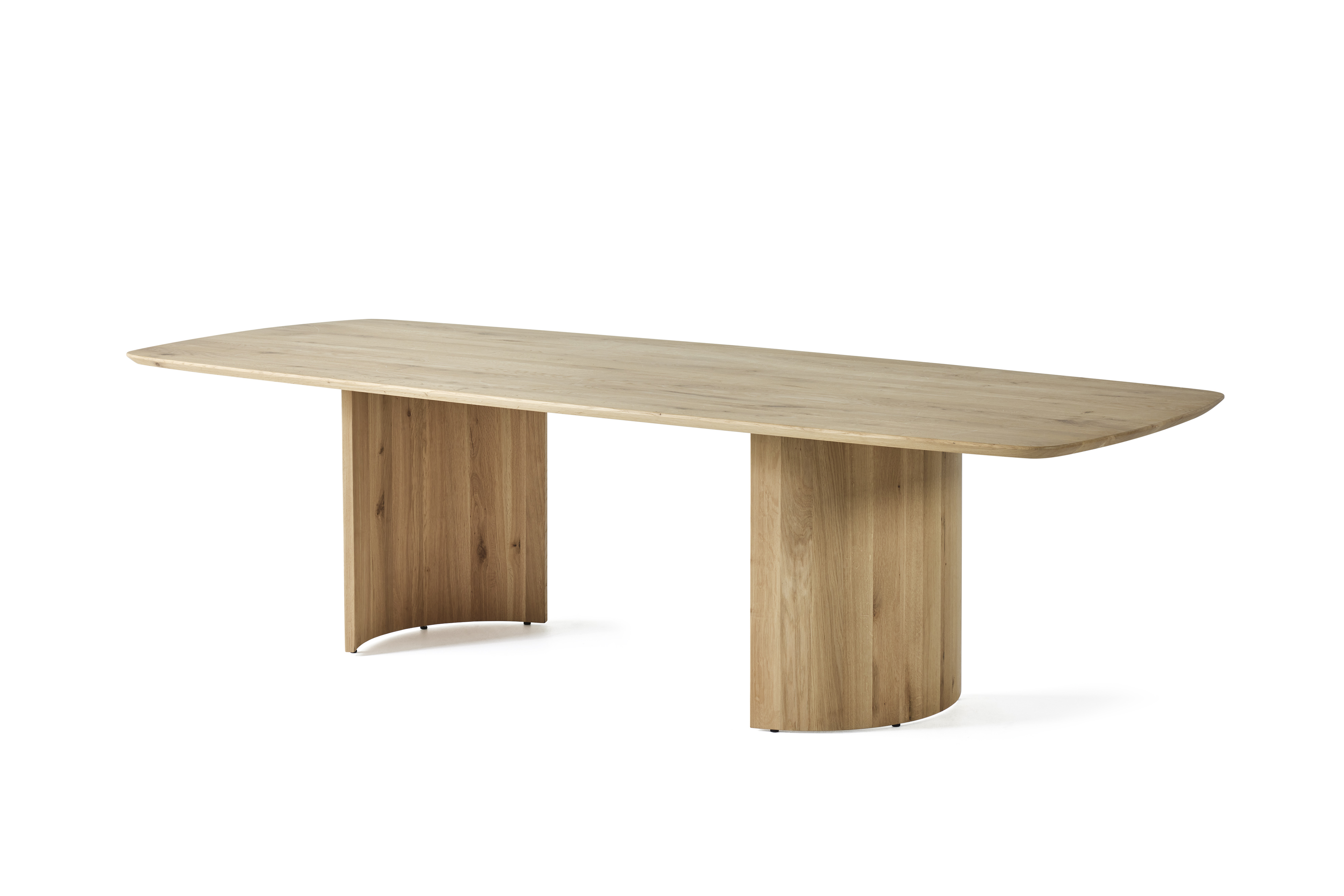 Eettafel 280x110cm deens ovaal in eik - natuurkleur