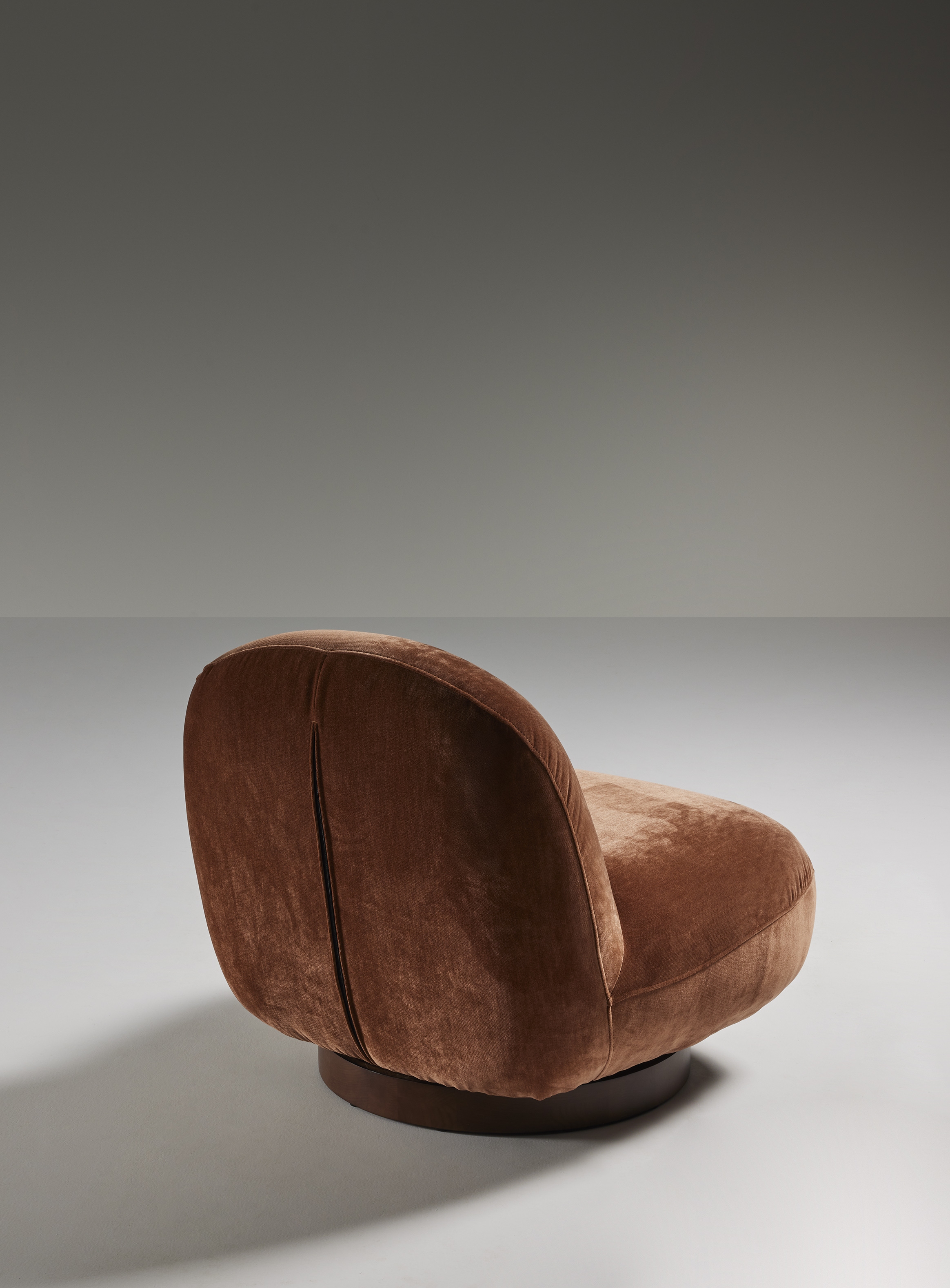 Draaifauteuil - Merino caramel bruin 