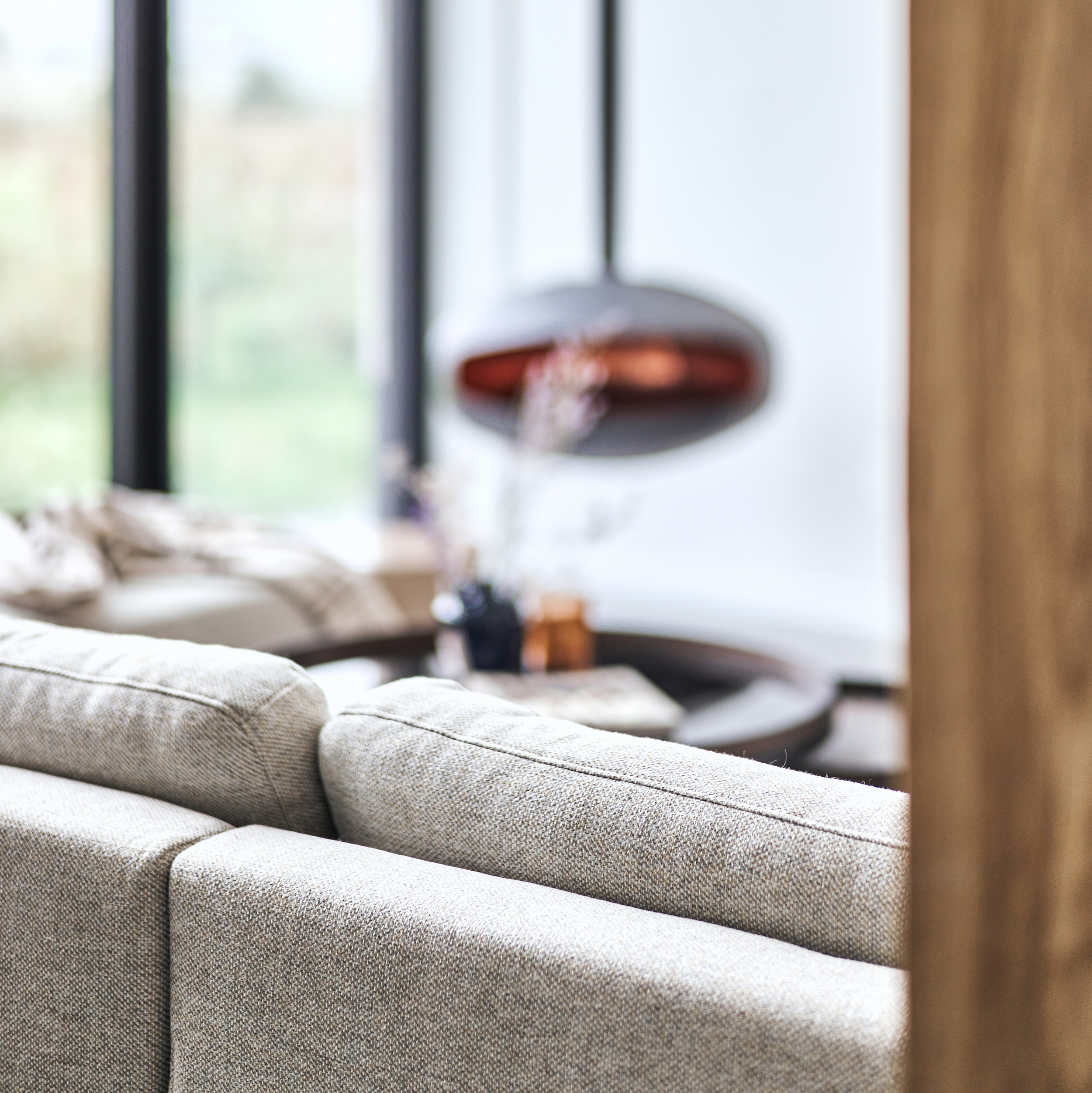 Hoeksalon met relax en longchair (links)