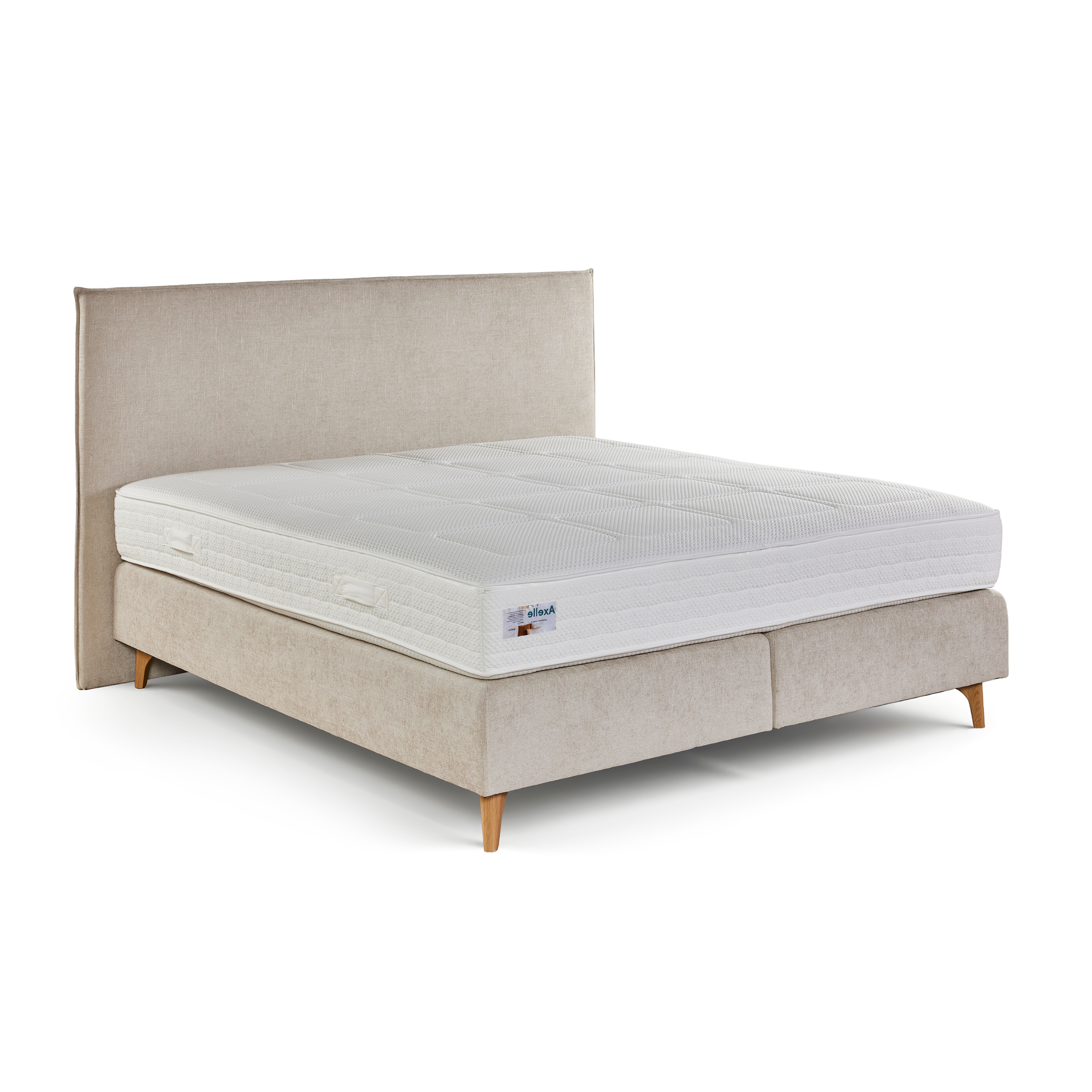 Boxspring (excl. matras) 200x200cm - beige