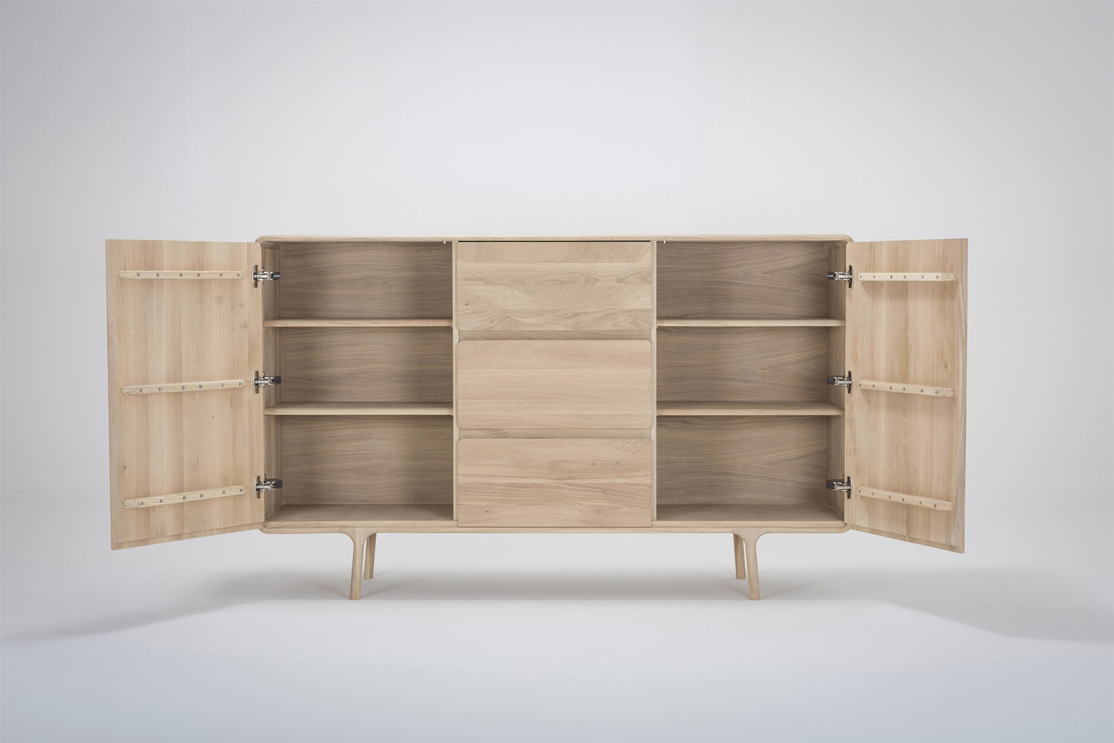 Dressoir Fawn met 2 deuren en 3 lades - White eiken