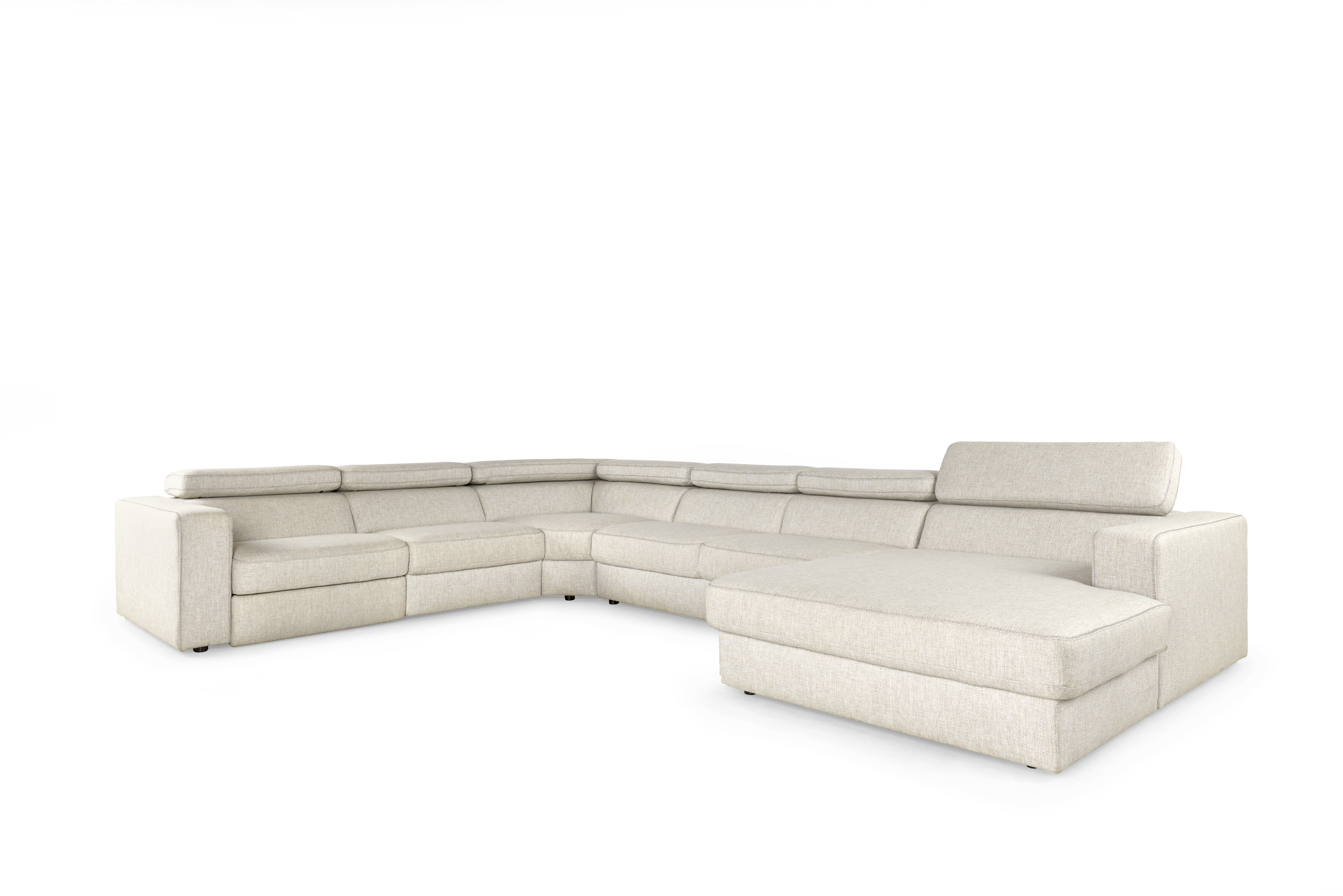 Hoeksalon U-vorm met relax (links) - Gipsy beige