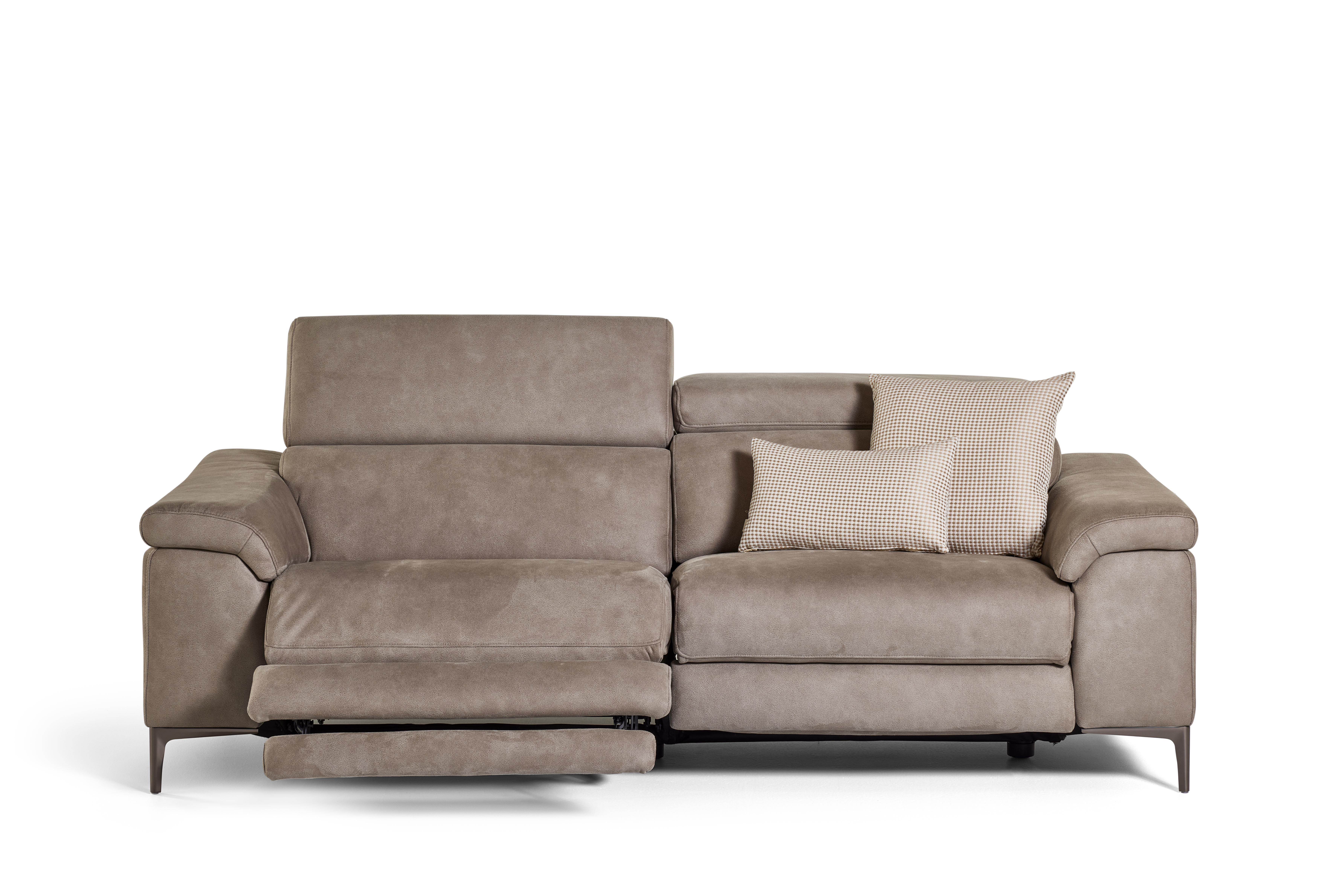 Set: 3-zit met elektrische relax en 2-zit vast - Silver grijs