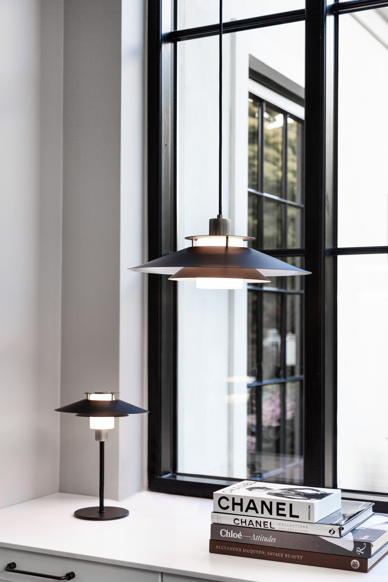 Pendel diam.40cm - zwart/koper
