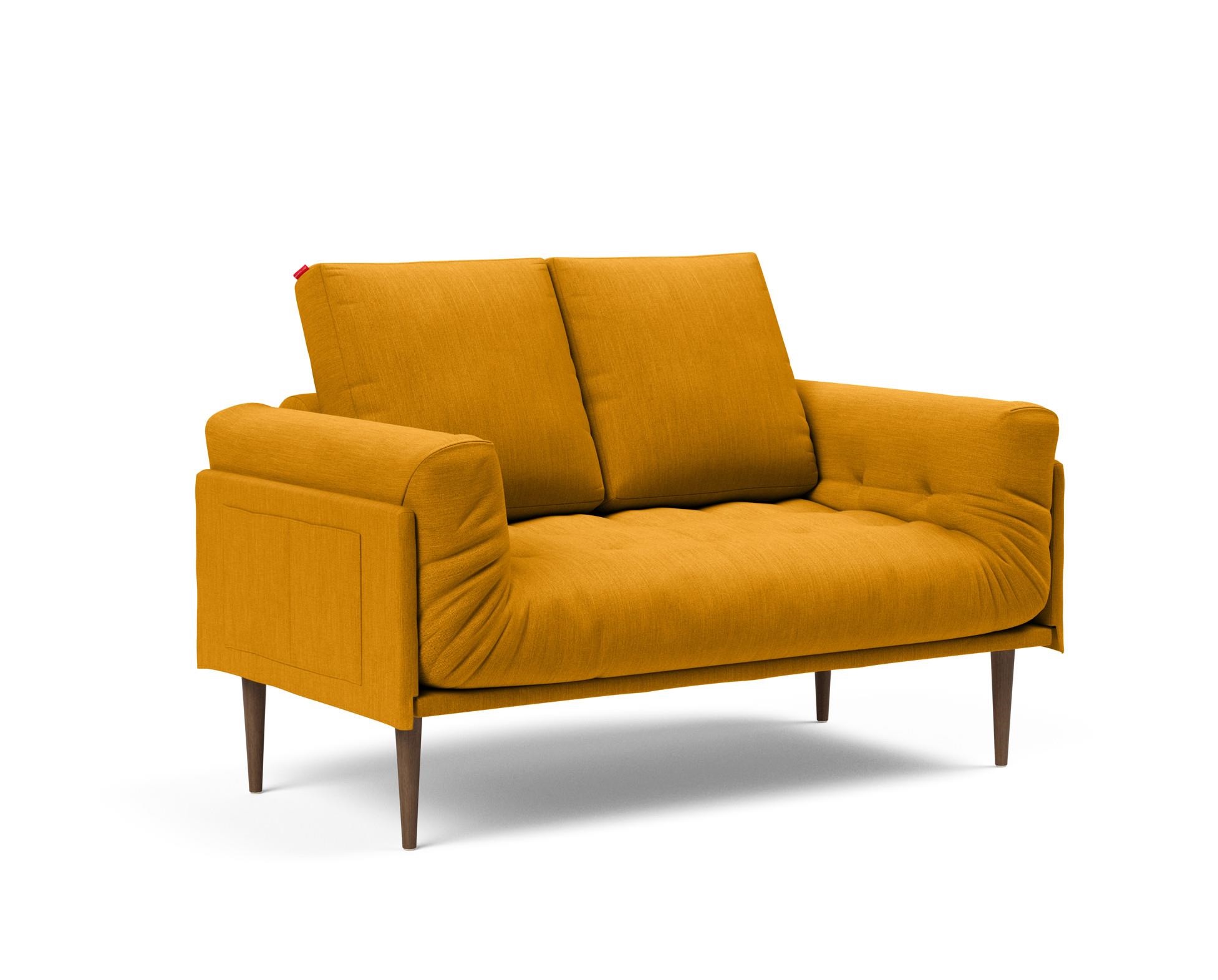 Slaapbank Rollo 80x200cm - Curry geel