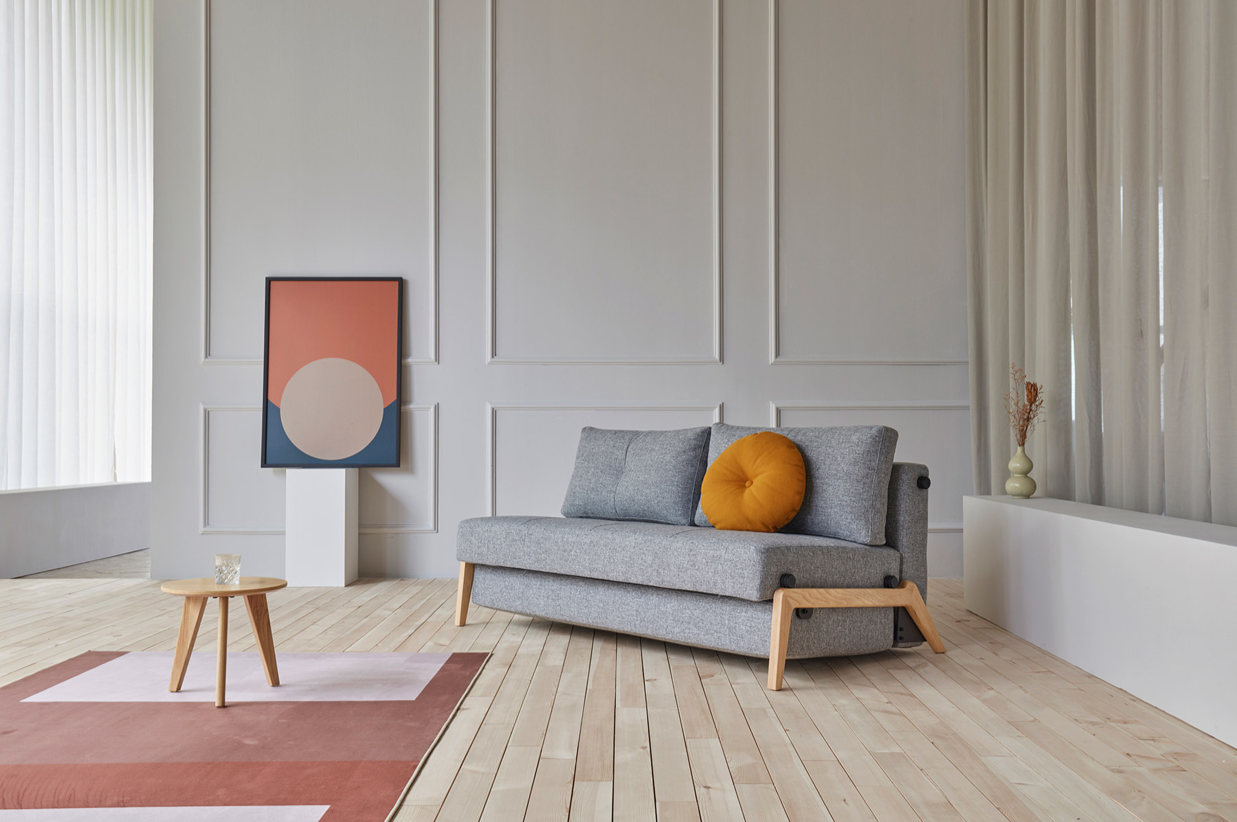Slaapbank Cubed 140x200cm - grijs