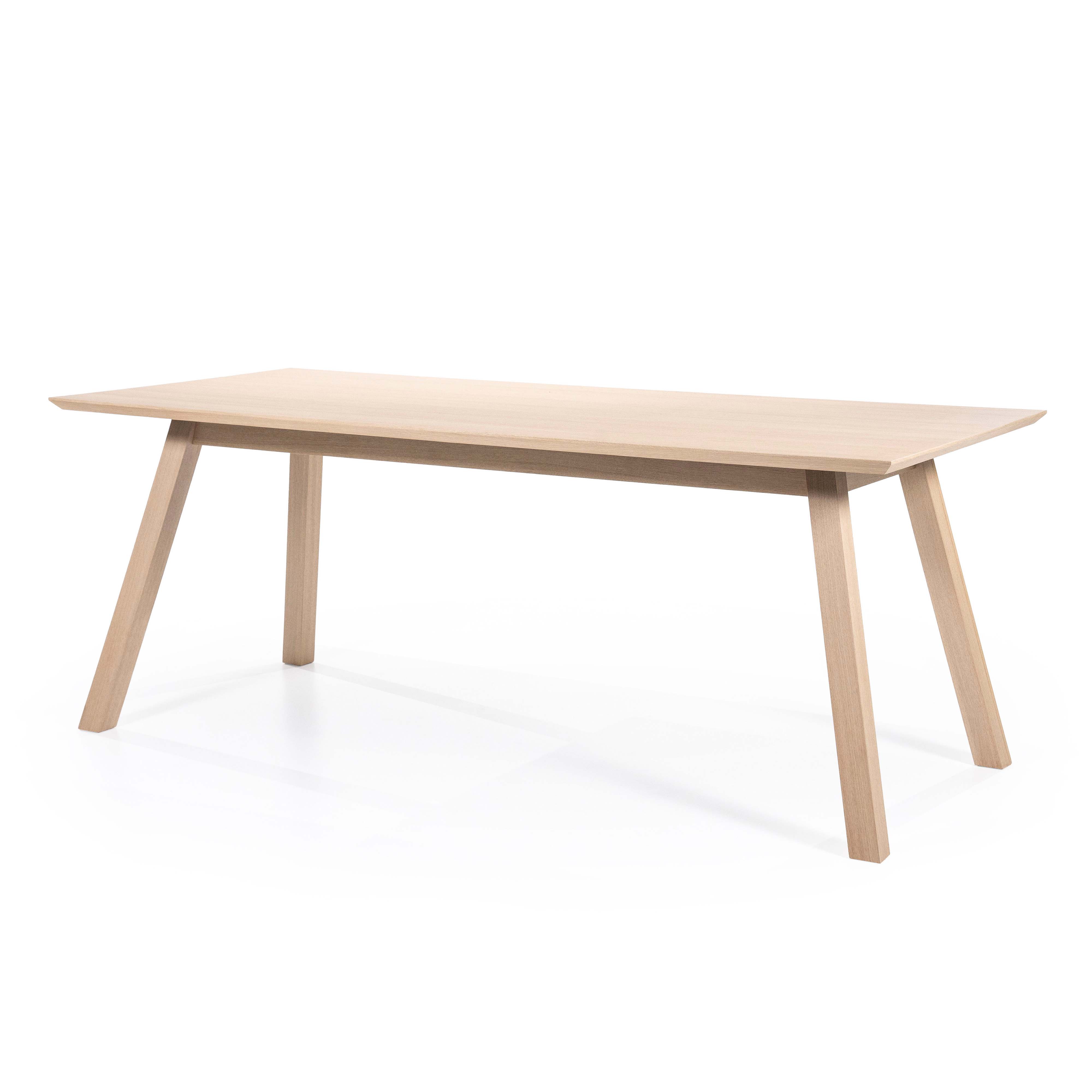 Houten eettafel 220x90cm - natuur eiken