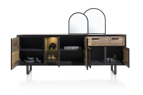 Dressoir Avalon met 5 deuren en lade B230cm - natuur