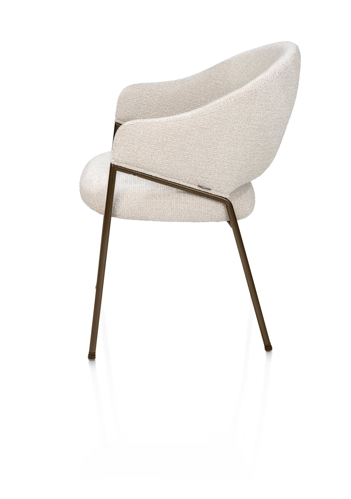 Armstoel Noel - creme/steelbrown
