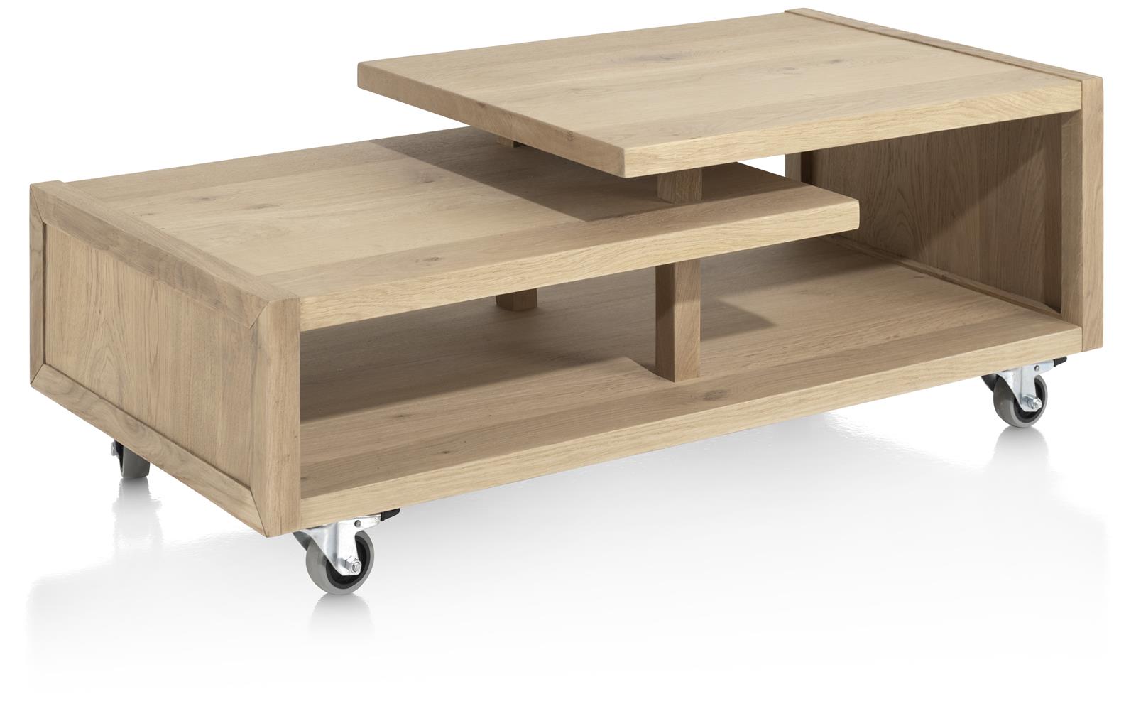 Salontafel Nystead op wieltjes - eikenfineer