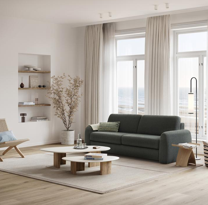 Slaapbank Horizon met Geltex matras 160x200cm - Forest groen 