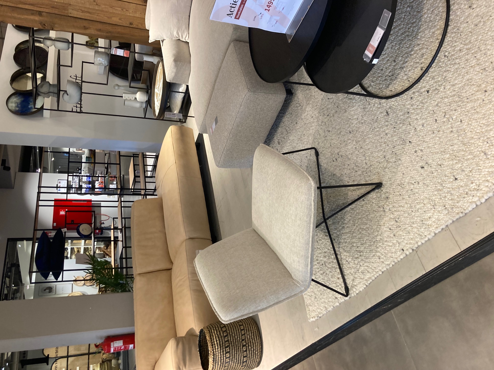 Fauteuil in stof - Sand beige