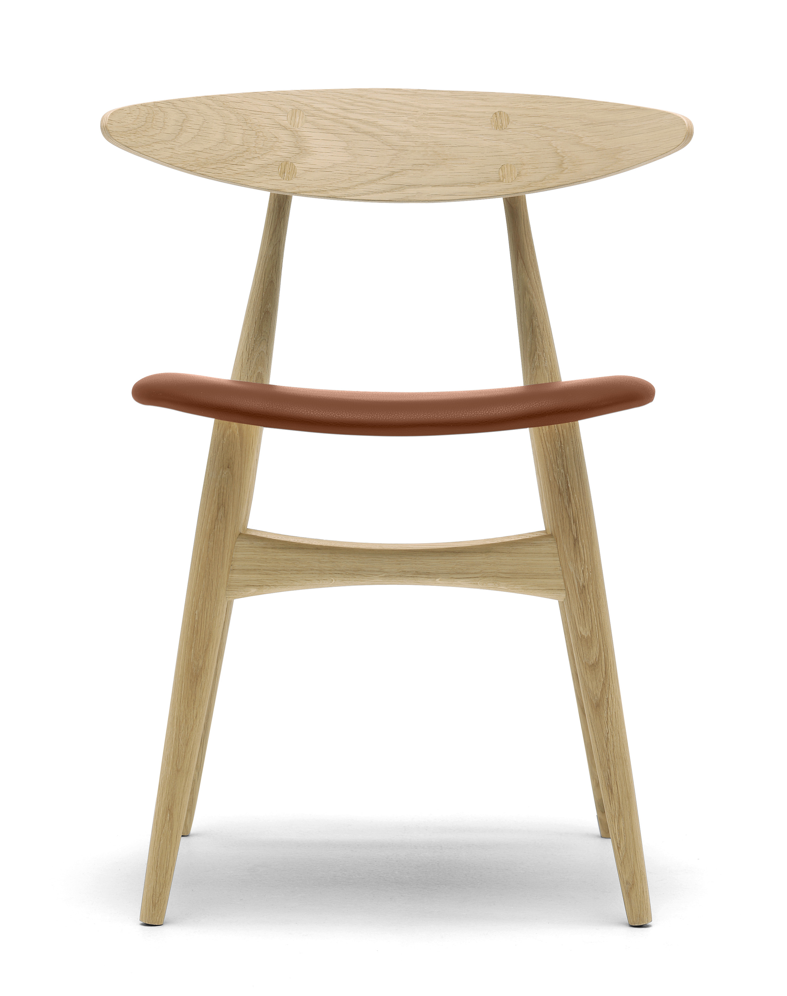 Design stoel met lederen zit