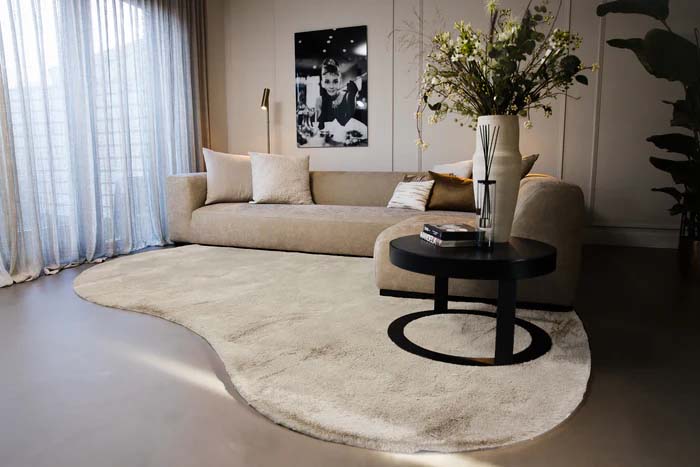 Organisch tapijt 160x230cm - beige