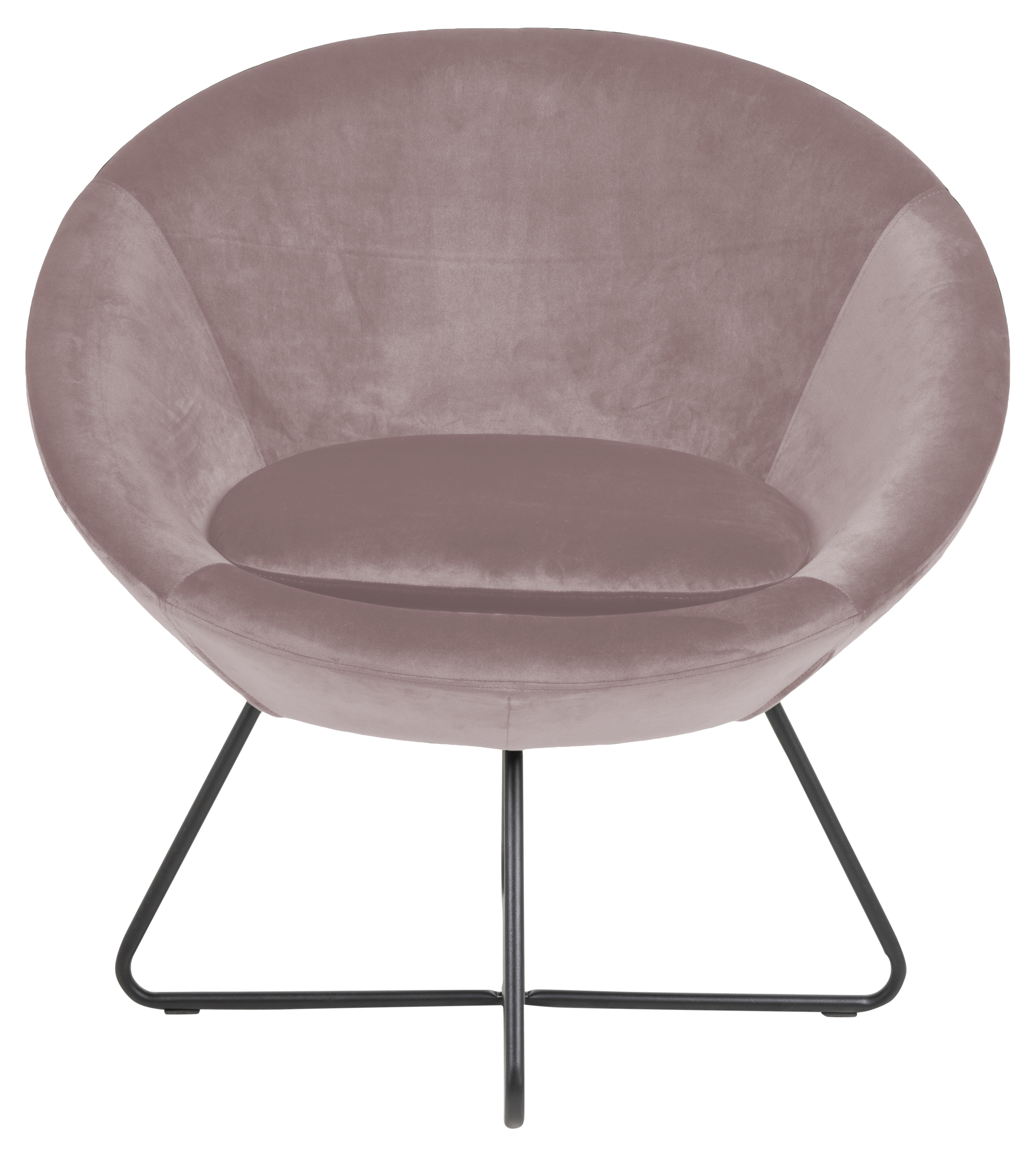 Fauteuil in fluweel - Dusty roze