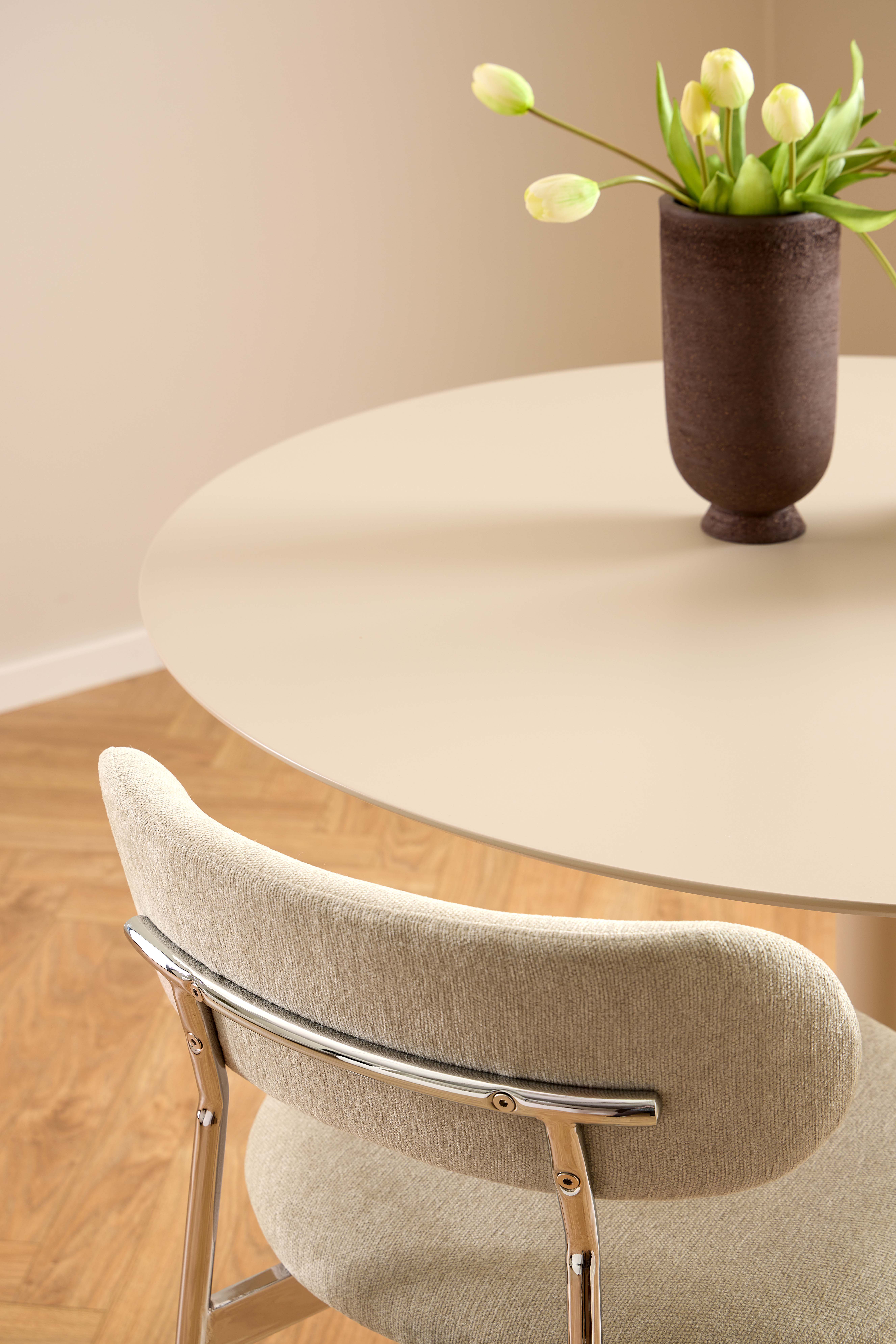 Ronde tafel diam.110cm - beige