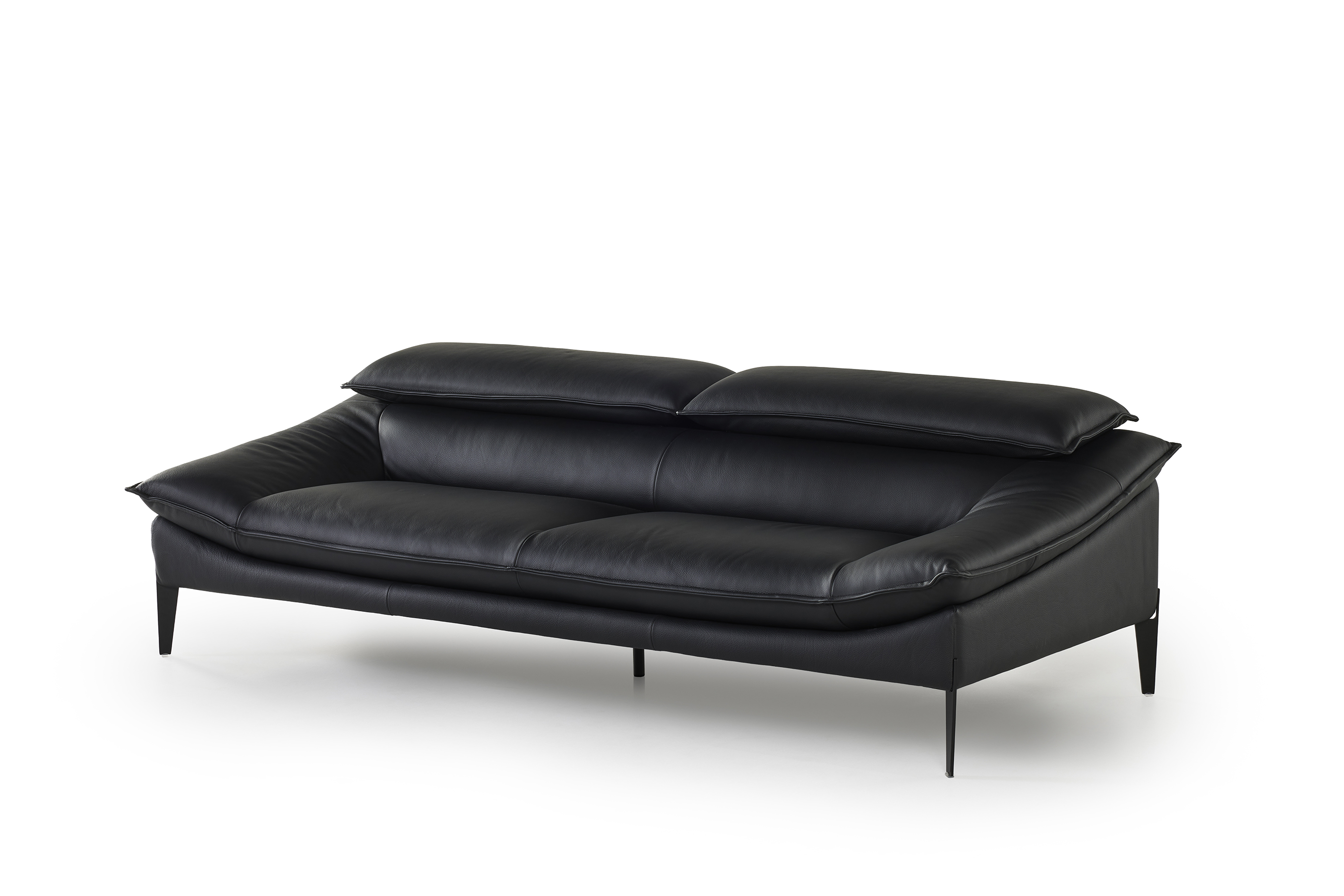 3-zit maxi PRM 1262 in leder - zwart 