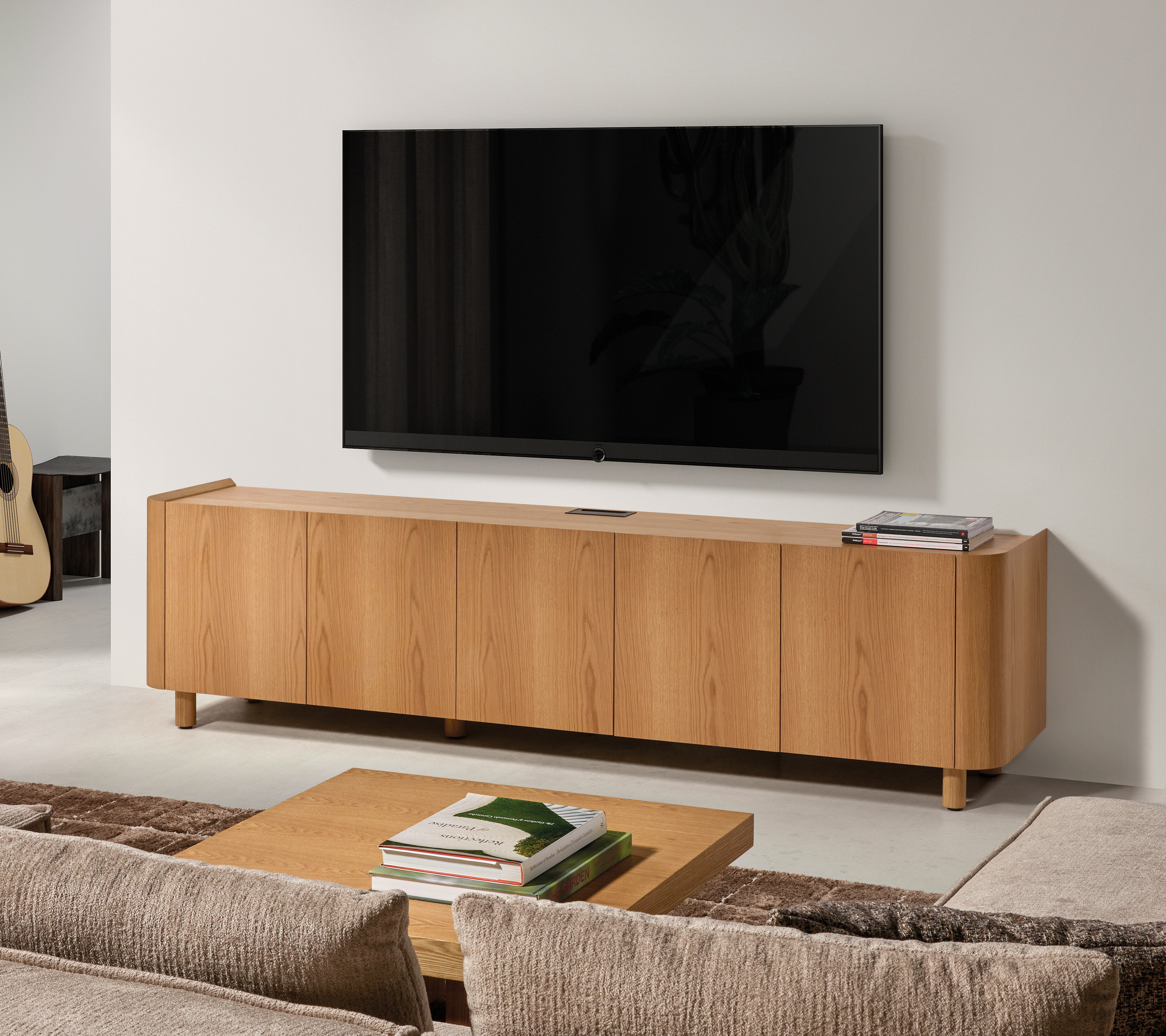 Tv-kast 4 deuren - white oak