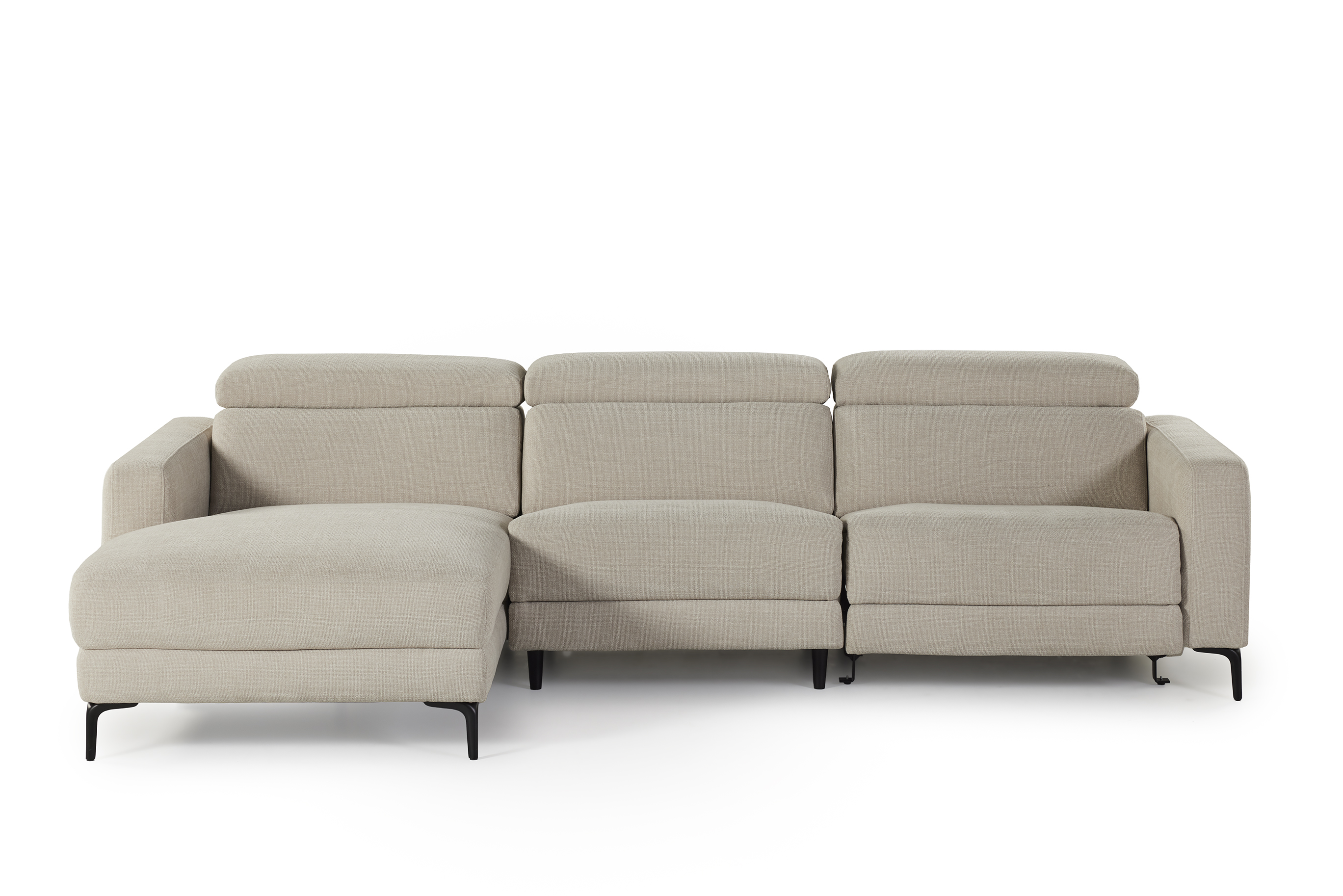 Hoeksalon met relaxfunctie - beige