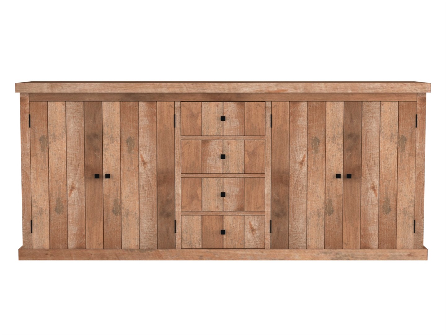 Dressoir 220cm 4 deuren, 4 laden